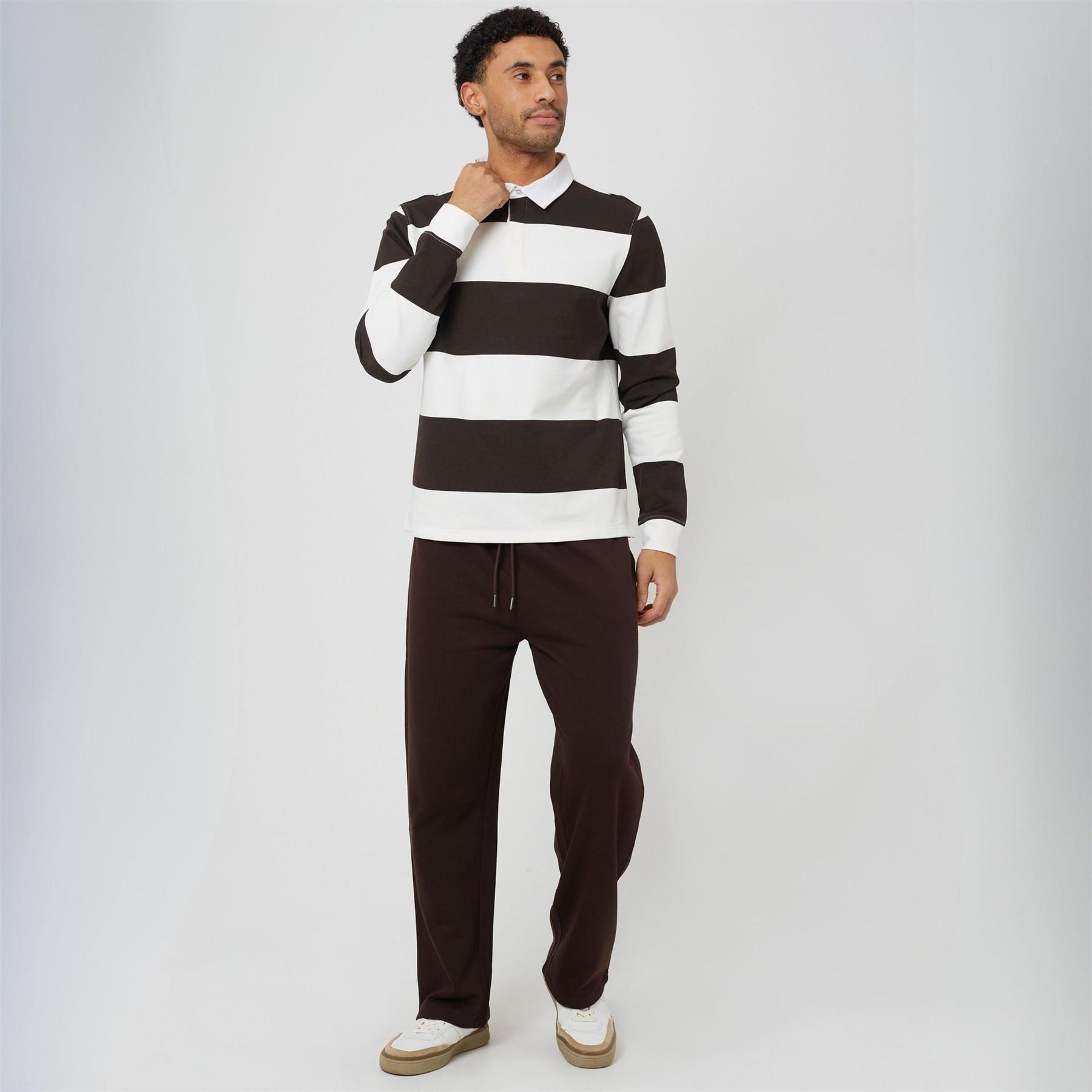 Brave Soul Long Sleeve Rugby PolOvershirtt
