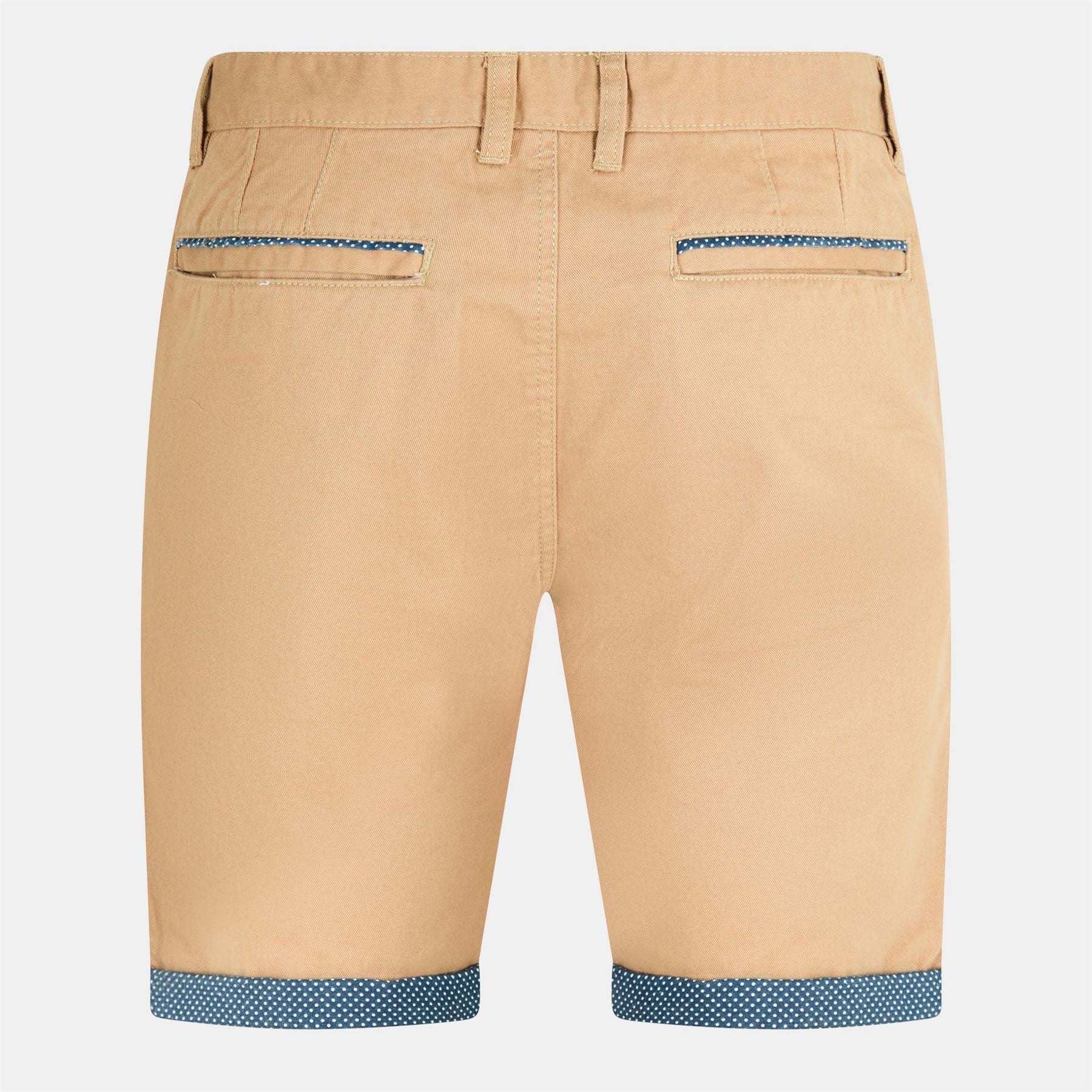 Brave Soul Cotton Twill Shorts With Turn Up Hem