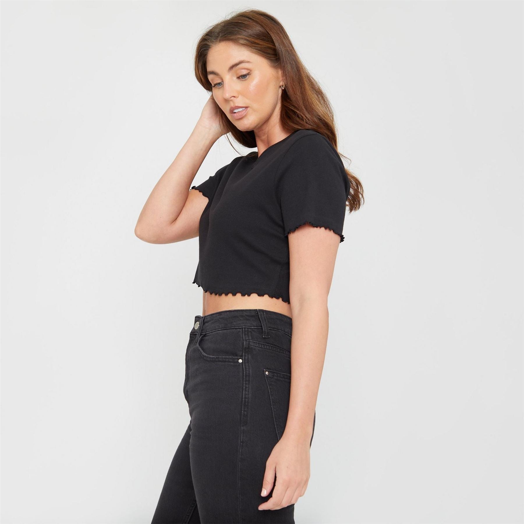 Be You You Crop Regular Fit Crew Neck T-Shirt