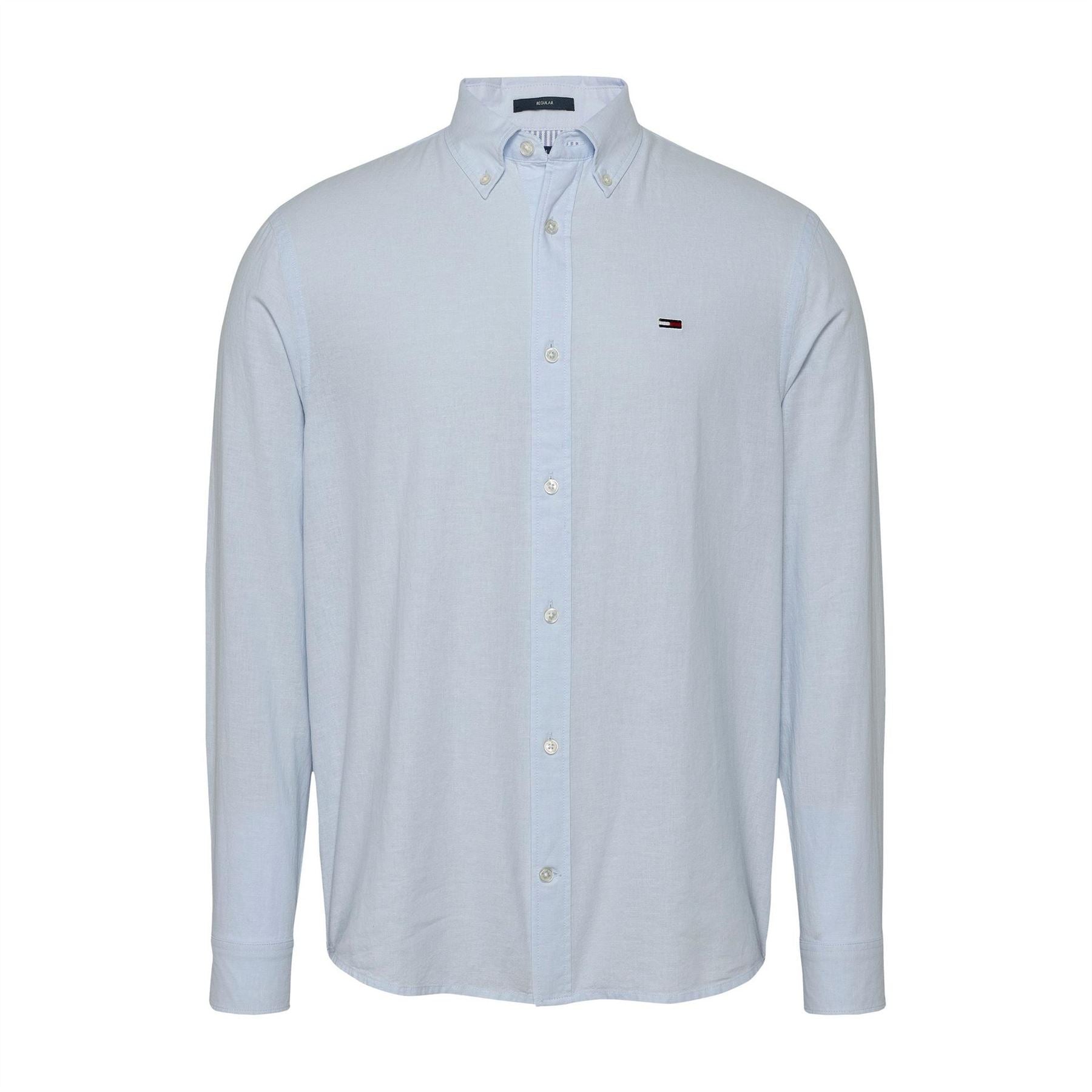 Tommy Jeans Regular Fit Collared Neck Long Sleeve Shirt