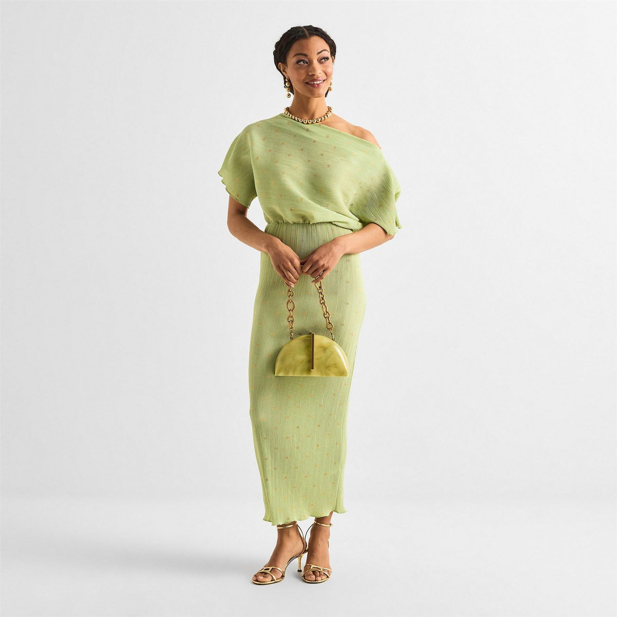 Never Fully Dressed Off-The-Shoulder Maxi Slip Dress
