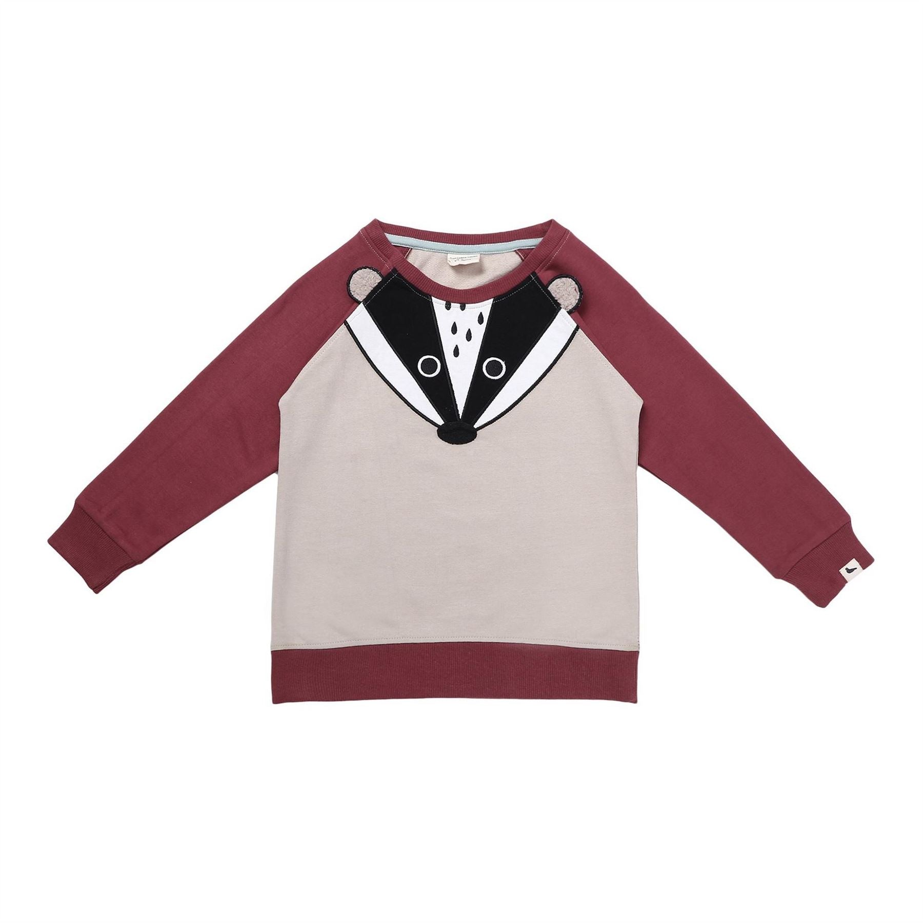 Lilly and Sid Badger Embroidered Raglan Sleeve Sweatshirt