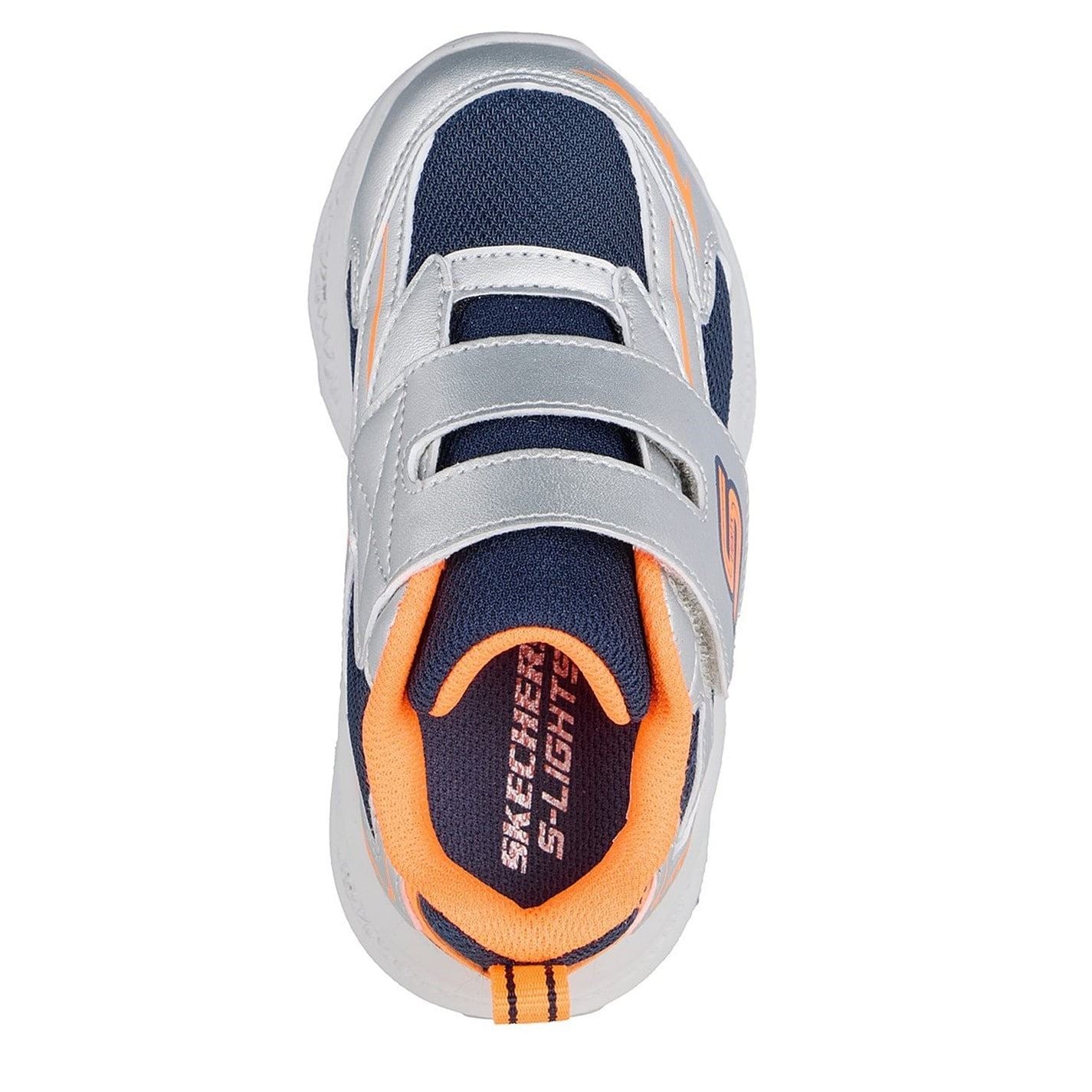 Skechers Meteor Lights Leather Light Up Trainers