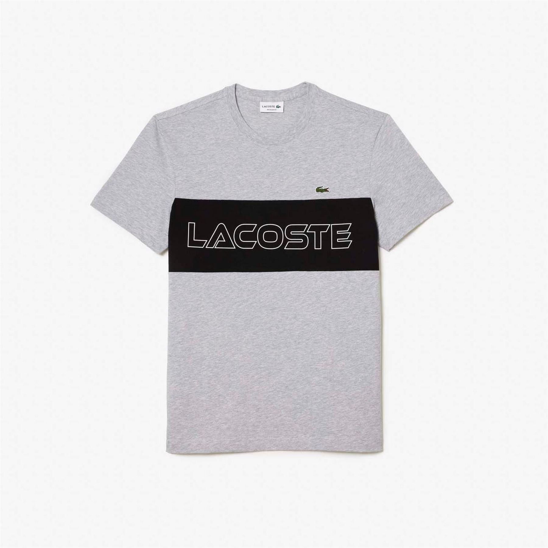 Lacoste Fit Colour Block Print T-Shirt