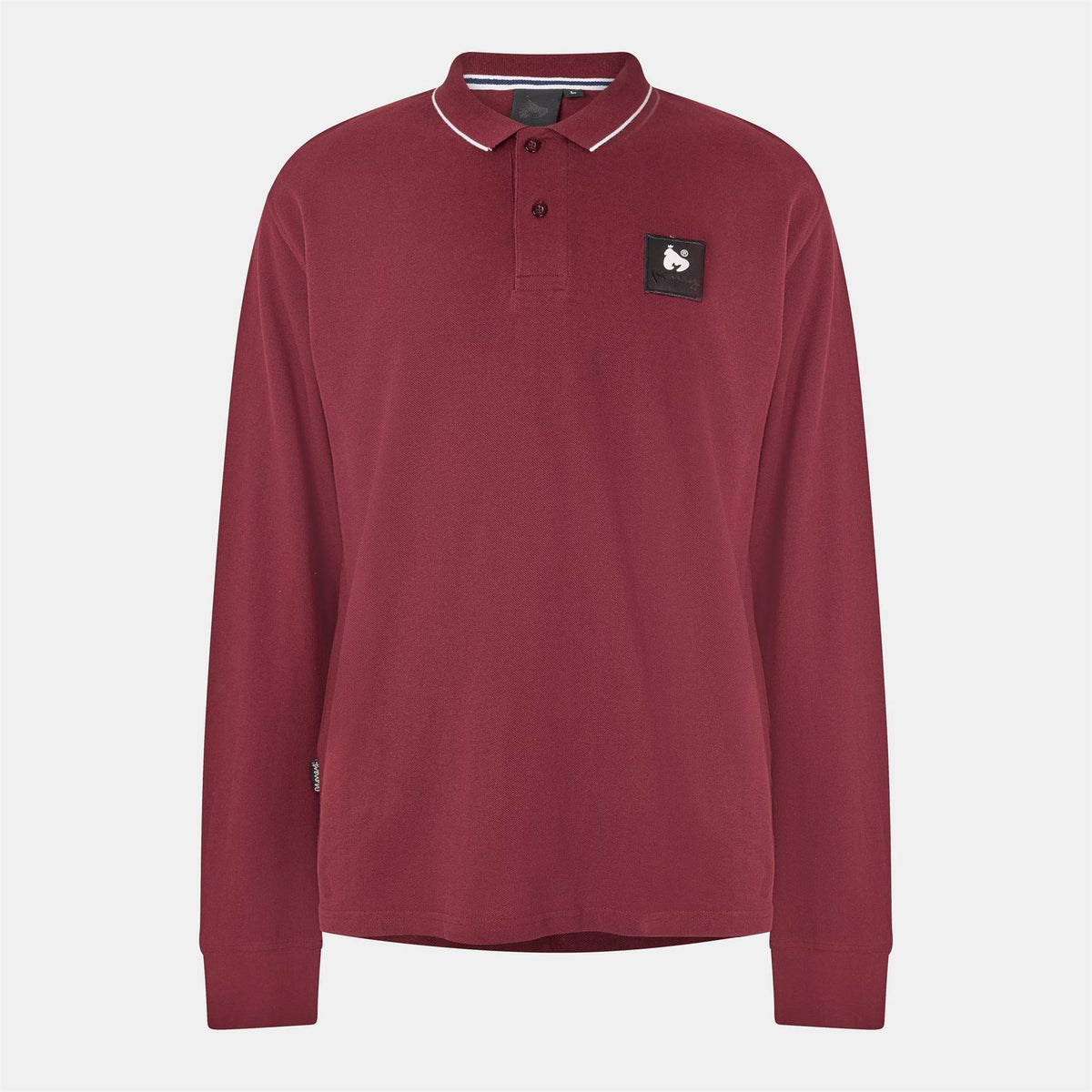 Money Patch Regular Fit Long Sleeve Polo Shirt