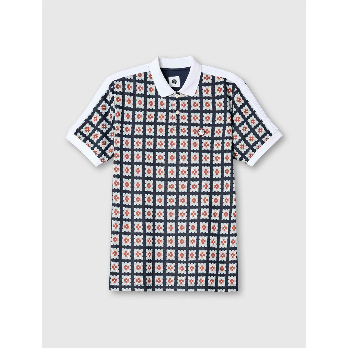 Pretty Green Pg Timperley Geo Short Sleeve Polo Shirt