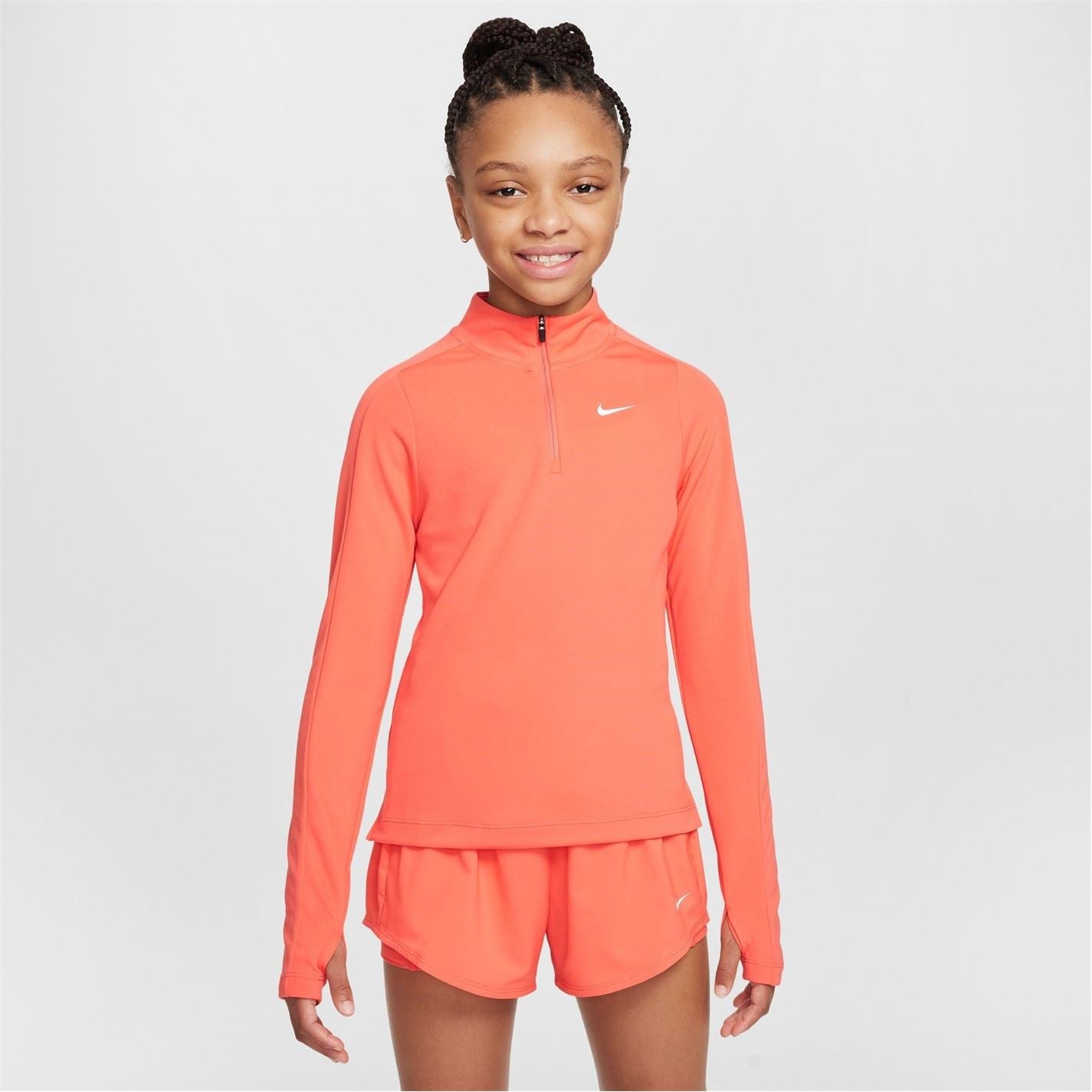 Nike Older Girls Dri Fit Long Sleeve Half Zip