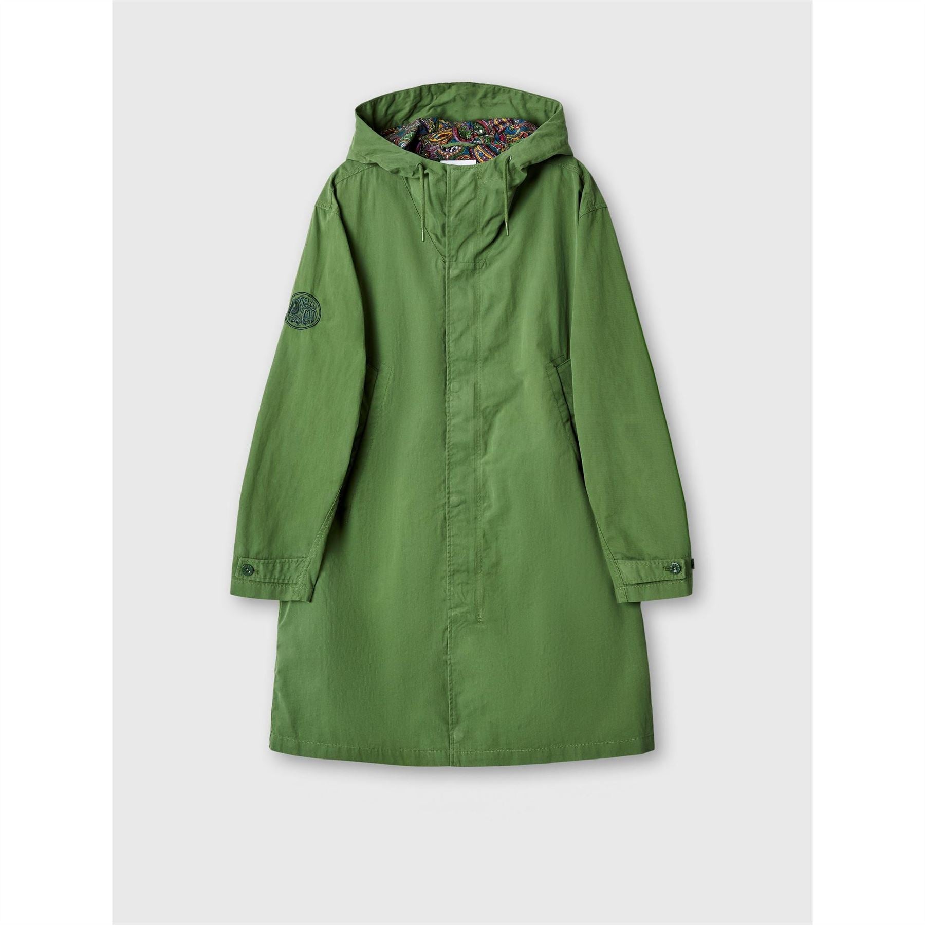 Pretty Green Feltham Hooded Solid Patterned Parka Coat
