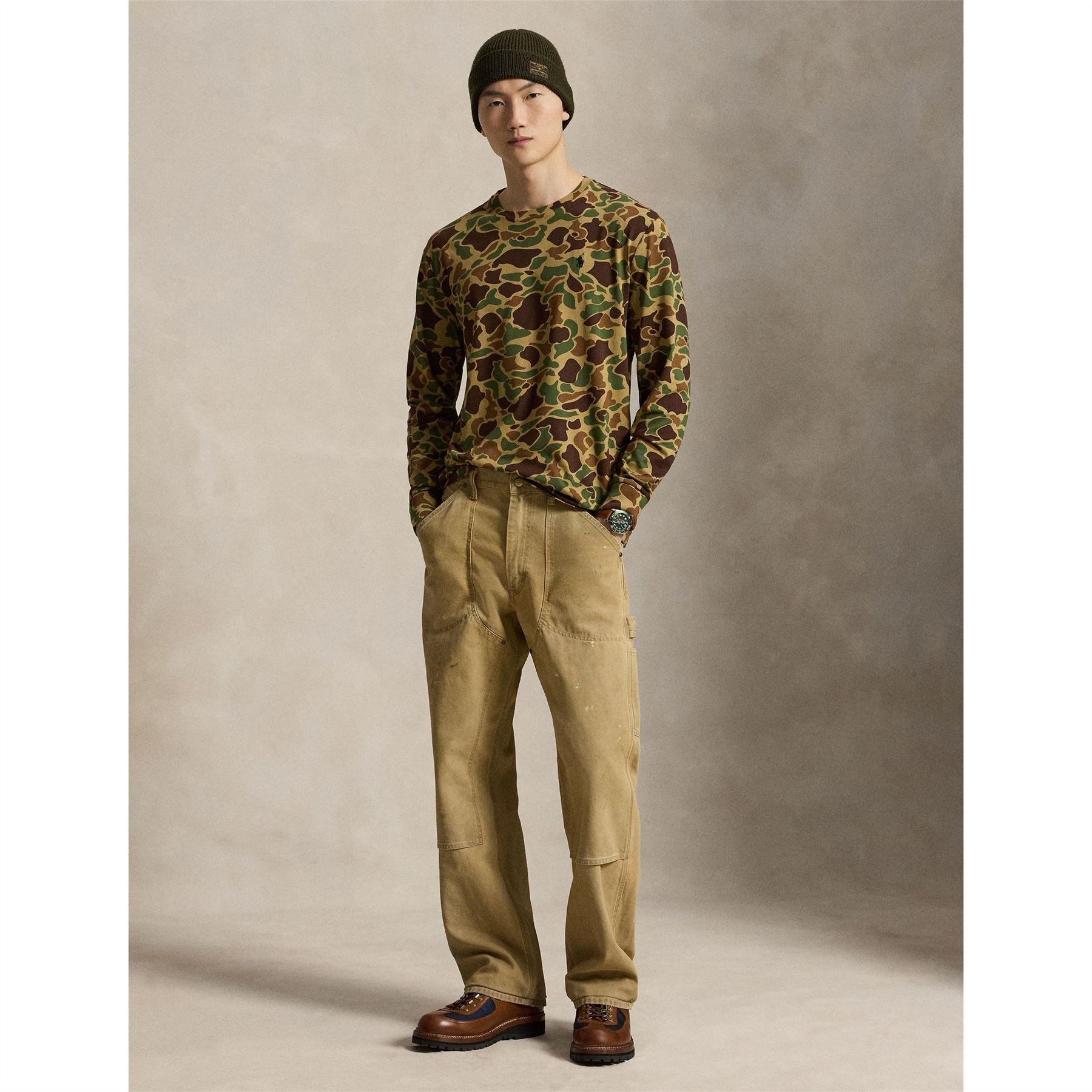 Polo Ralph Lauren Custom Long Sleeve Crew Neck Cotton T-Shirt