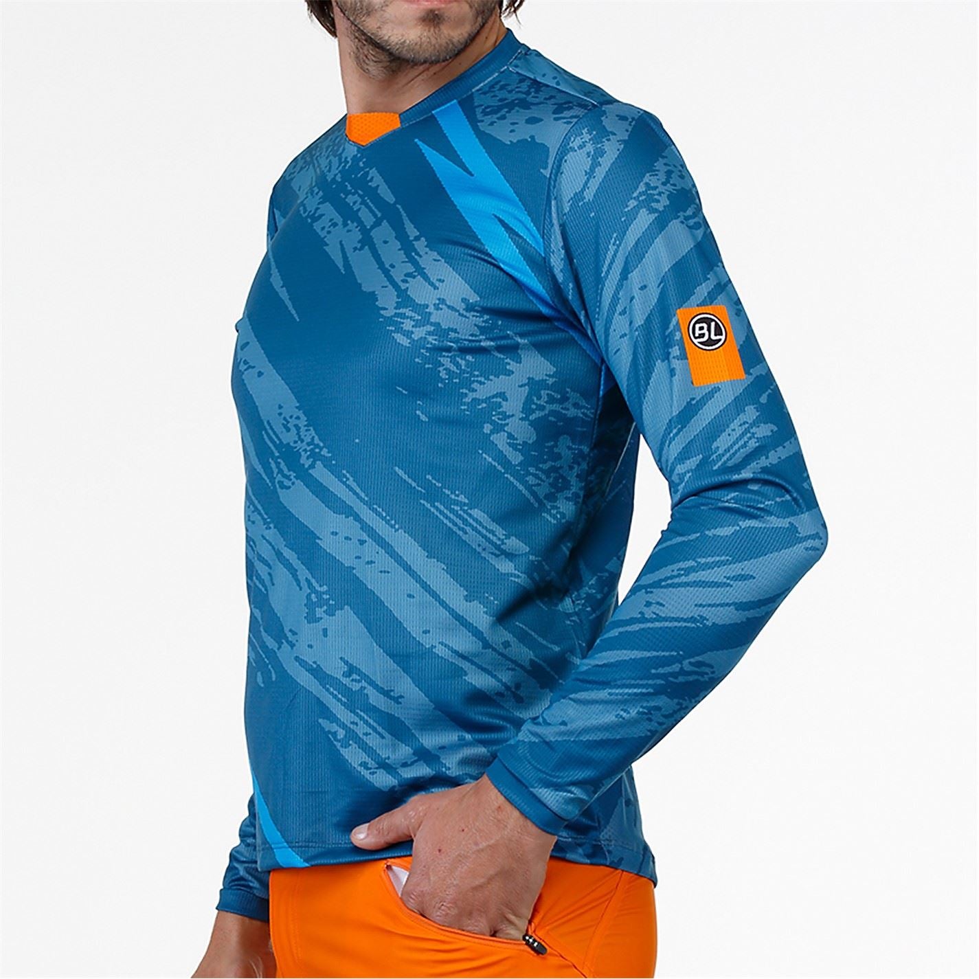 Bicycle Line Ponente UPF 30+ V Neck Long Sleeve Cycling Jersey