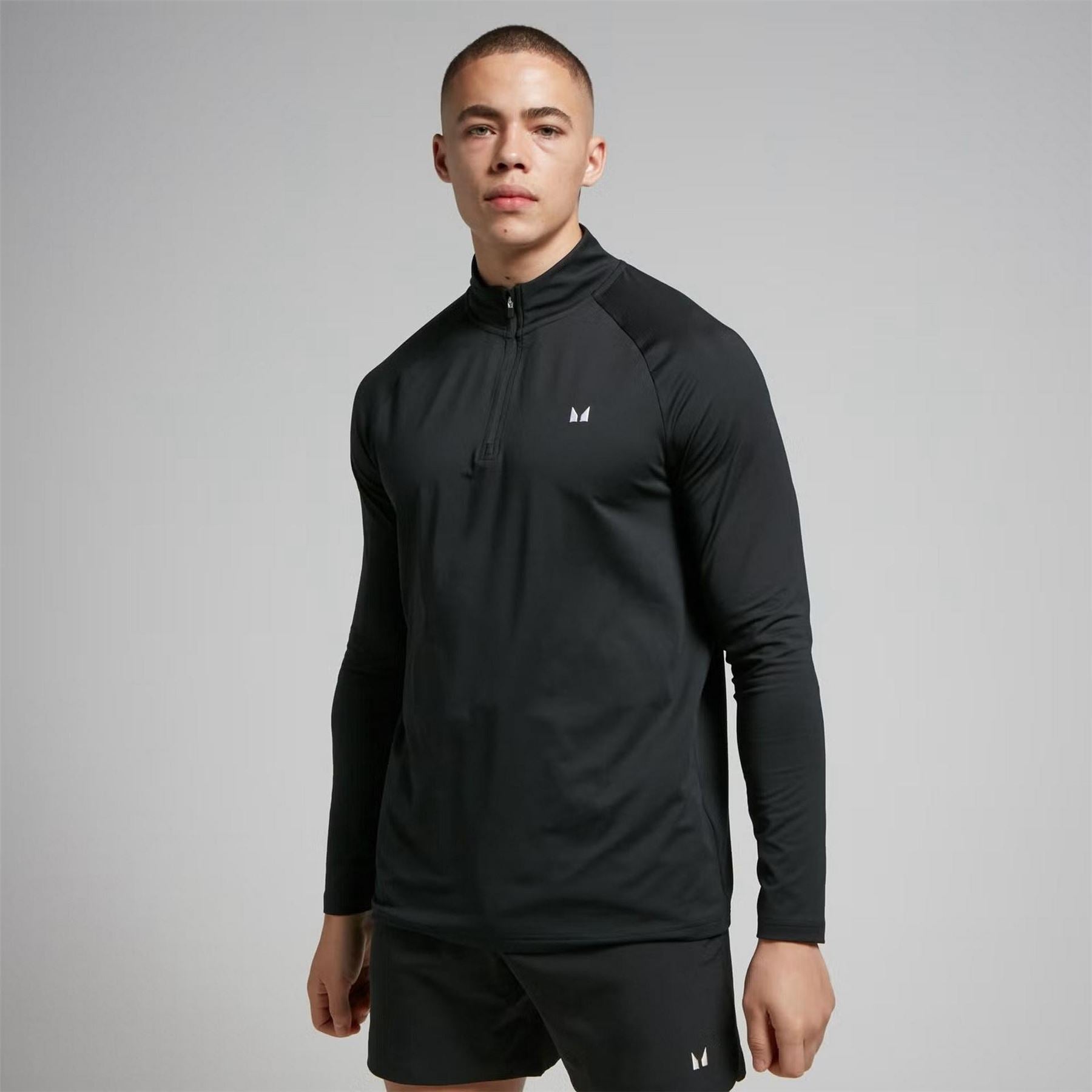 MyProtein Athletic Zip Neck Long Sleeve Raglan Top