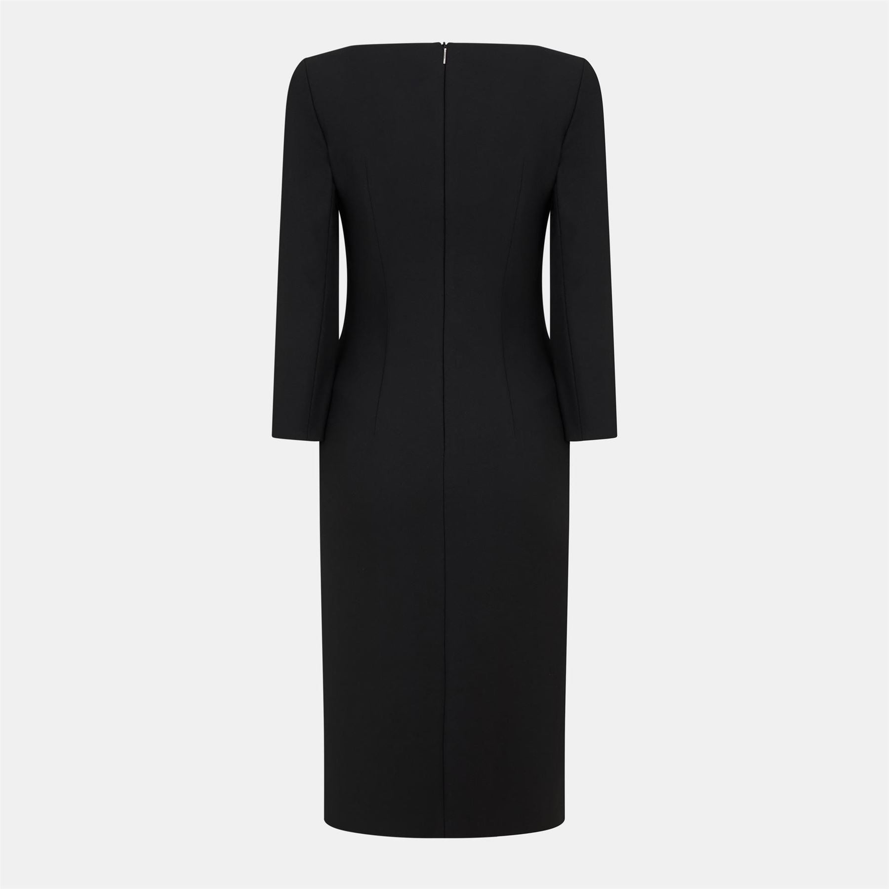 Boss Dihera Sweetheart Neck Midi Dress