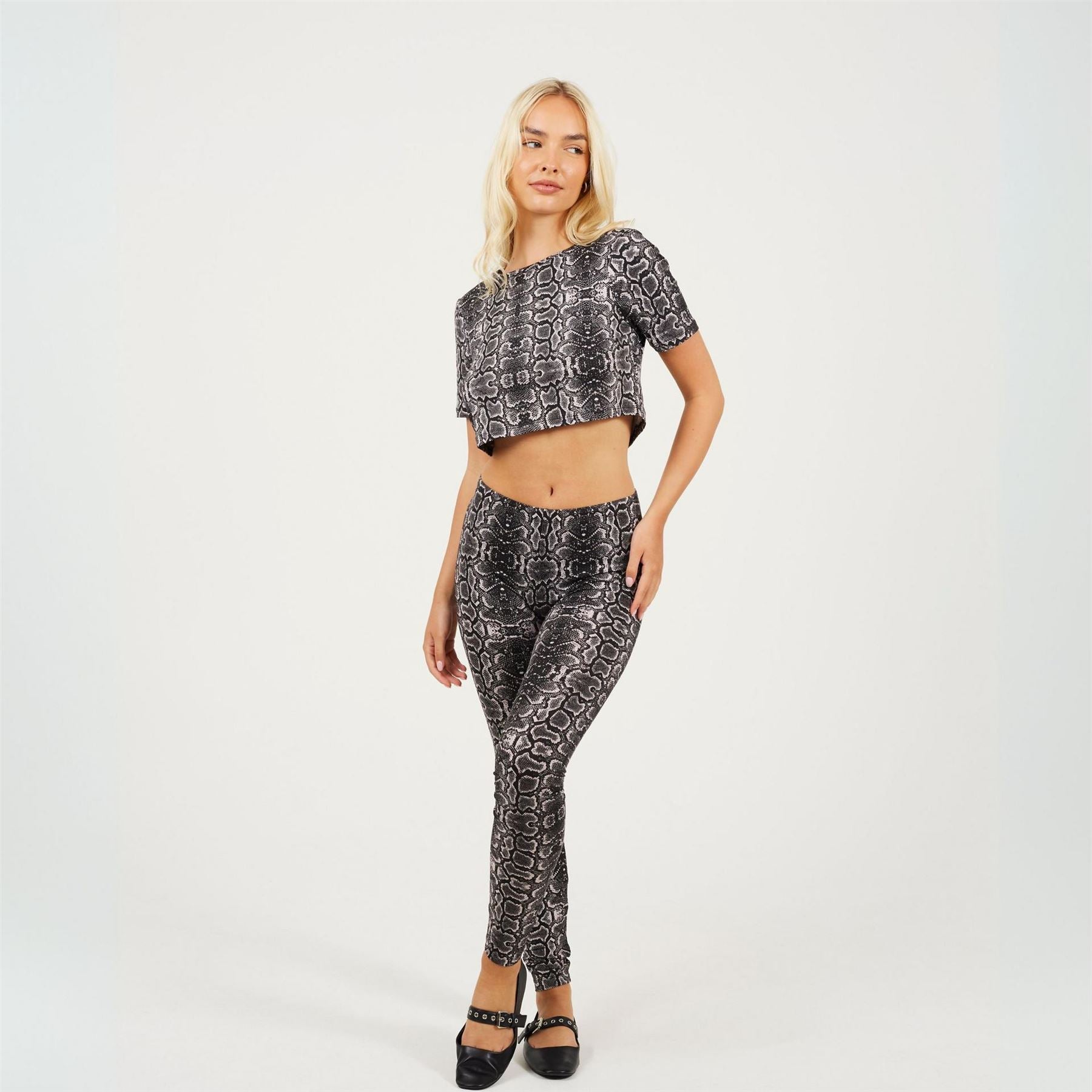 Brave Soul Print Crop T-Shirt