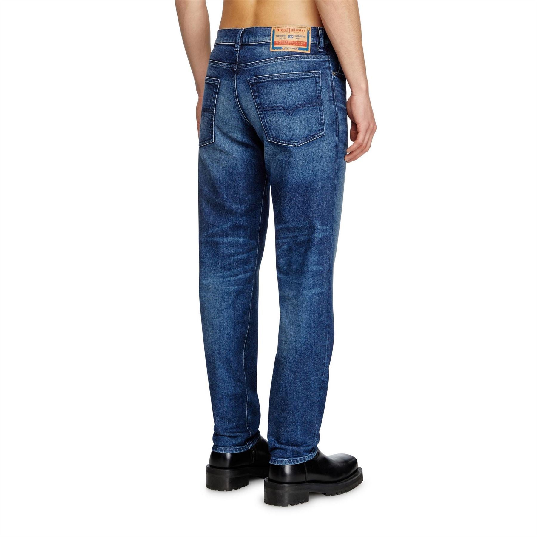 Diesel Five Pocket Tapered Fit Jeans