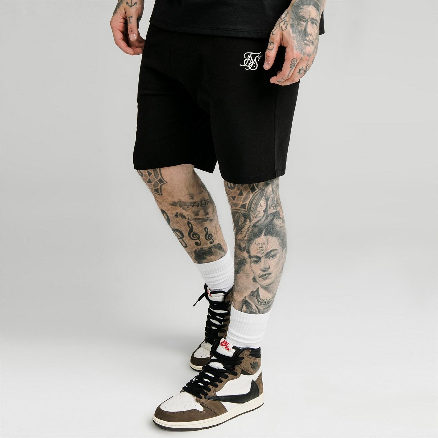 SikSilk Logo Jersey Jogger Shorts