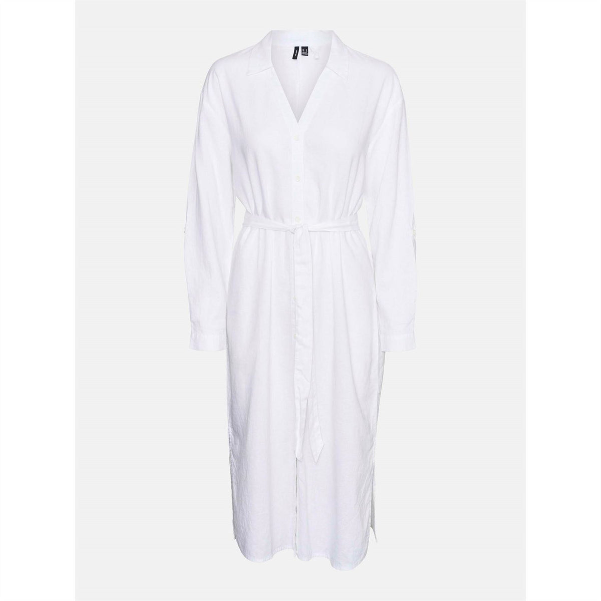 Vero Moda Linn Long Sleeve Midi Shirt Dress