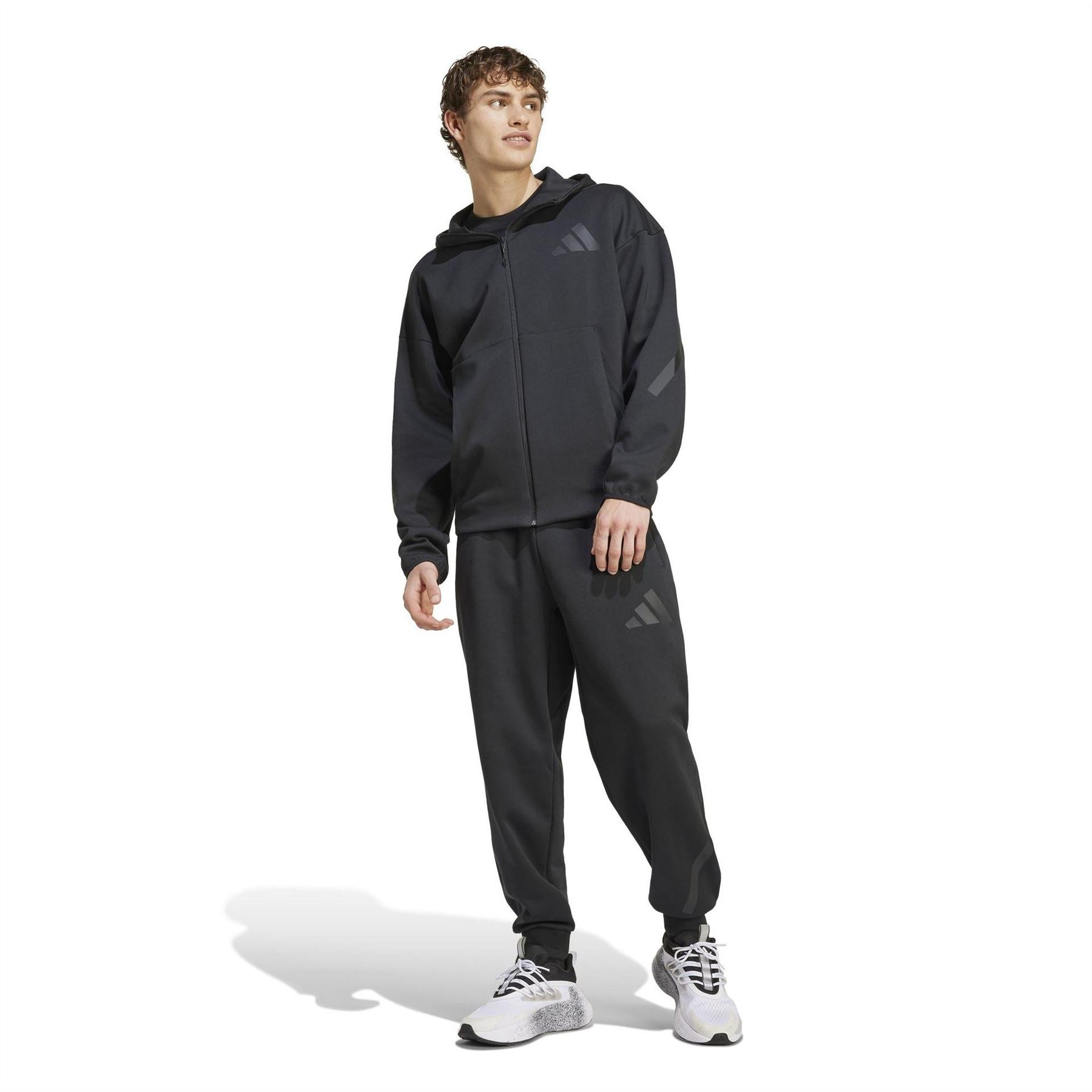 adidas Mens Full Zip Hooded Track Jacket