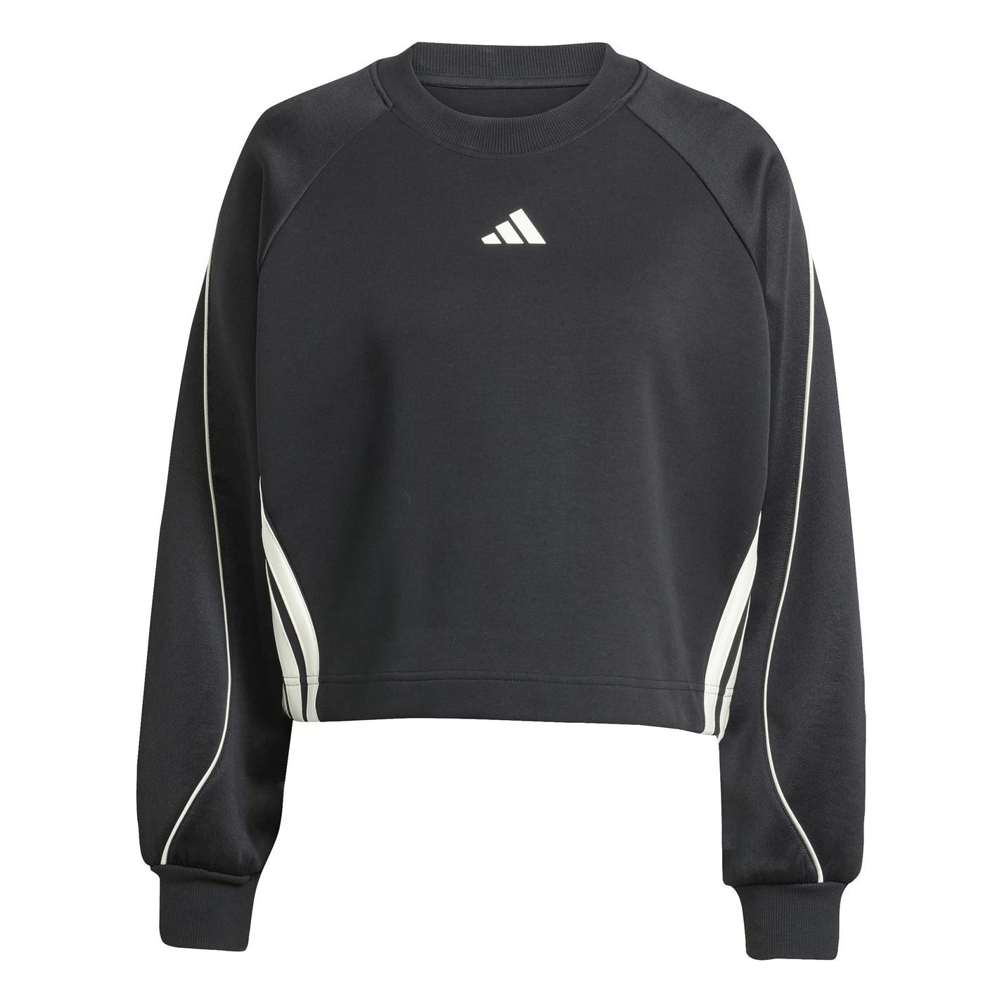 adidas Womens Stadium 3 Stripes Crewneck Sweatshirt