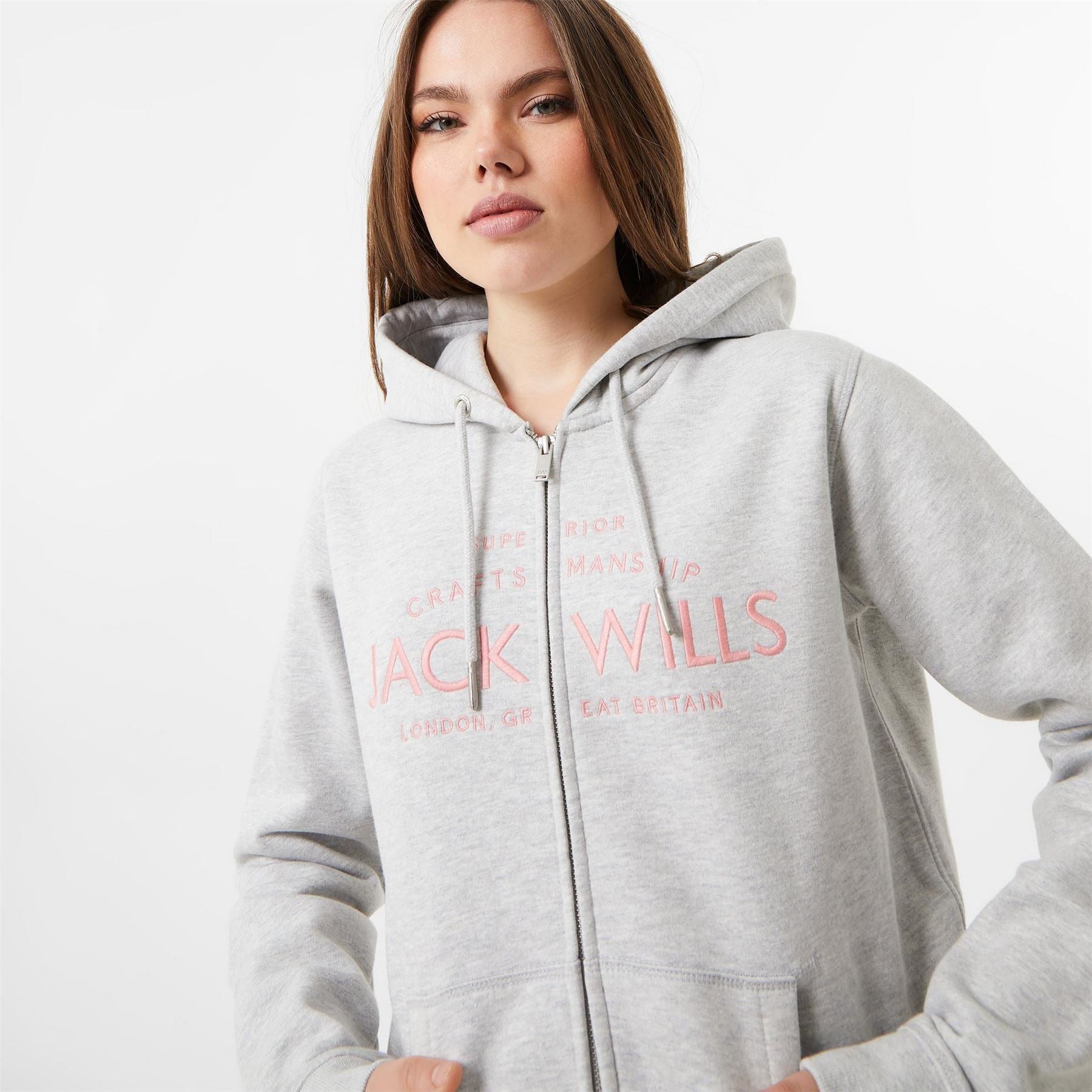 Jack Wills Hunston Logo Zip Hoodie