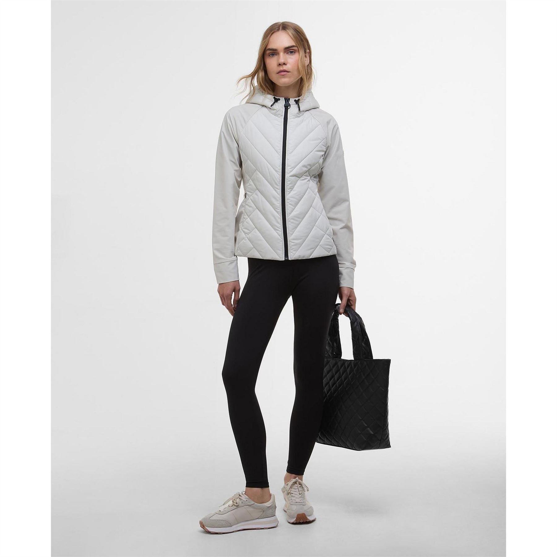 Barbour International Dakota Hooded Long Sleeve Zip Quilted Jacket