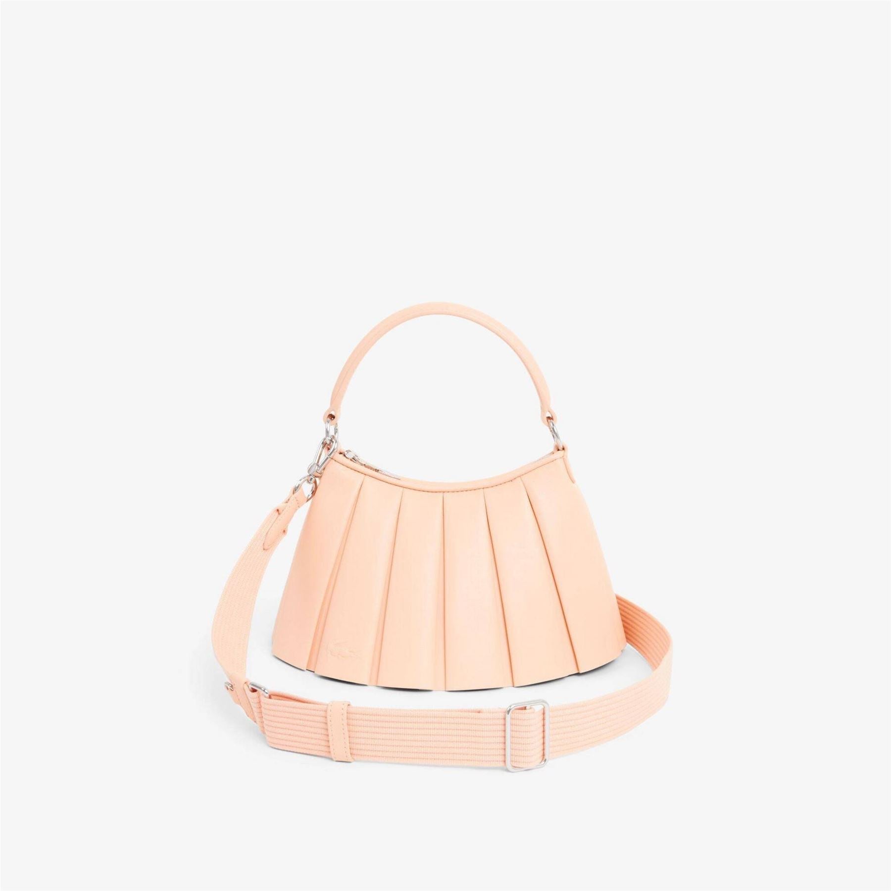Lacoste Lenglen Crescent Shape Hobo Bag with Silver Hardware