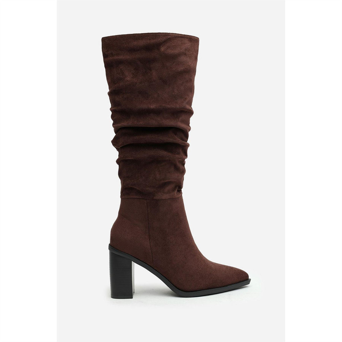 Wheres That From Slouch Knee High Boots With Block Heel