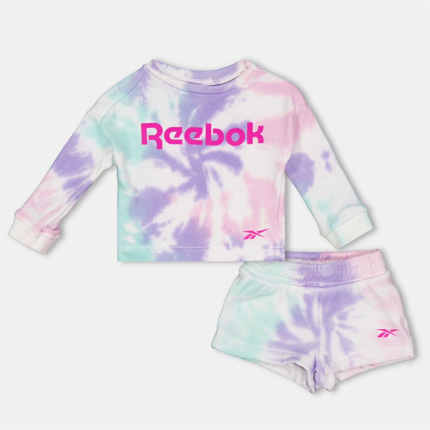 Reebok Tie Dye Crew Neck Long Sleeve Sweatshirt