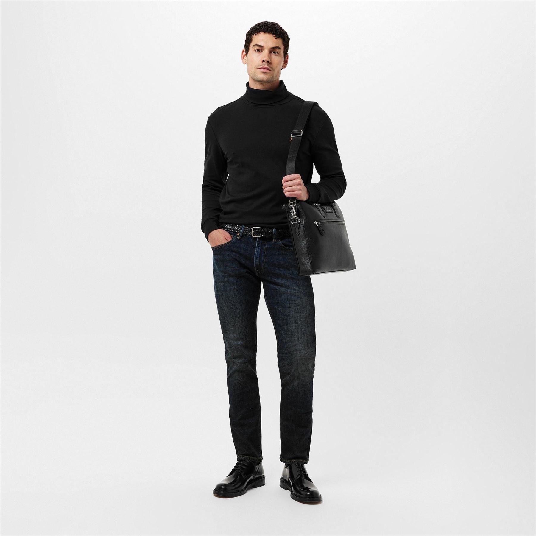Polo Ralph Lauren Leather Weave Pin Buckle Belt