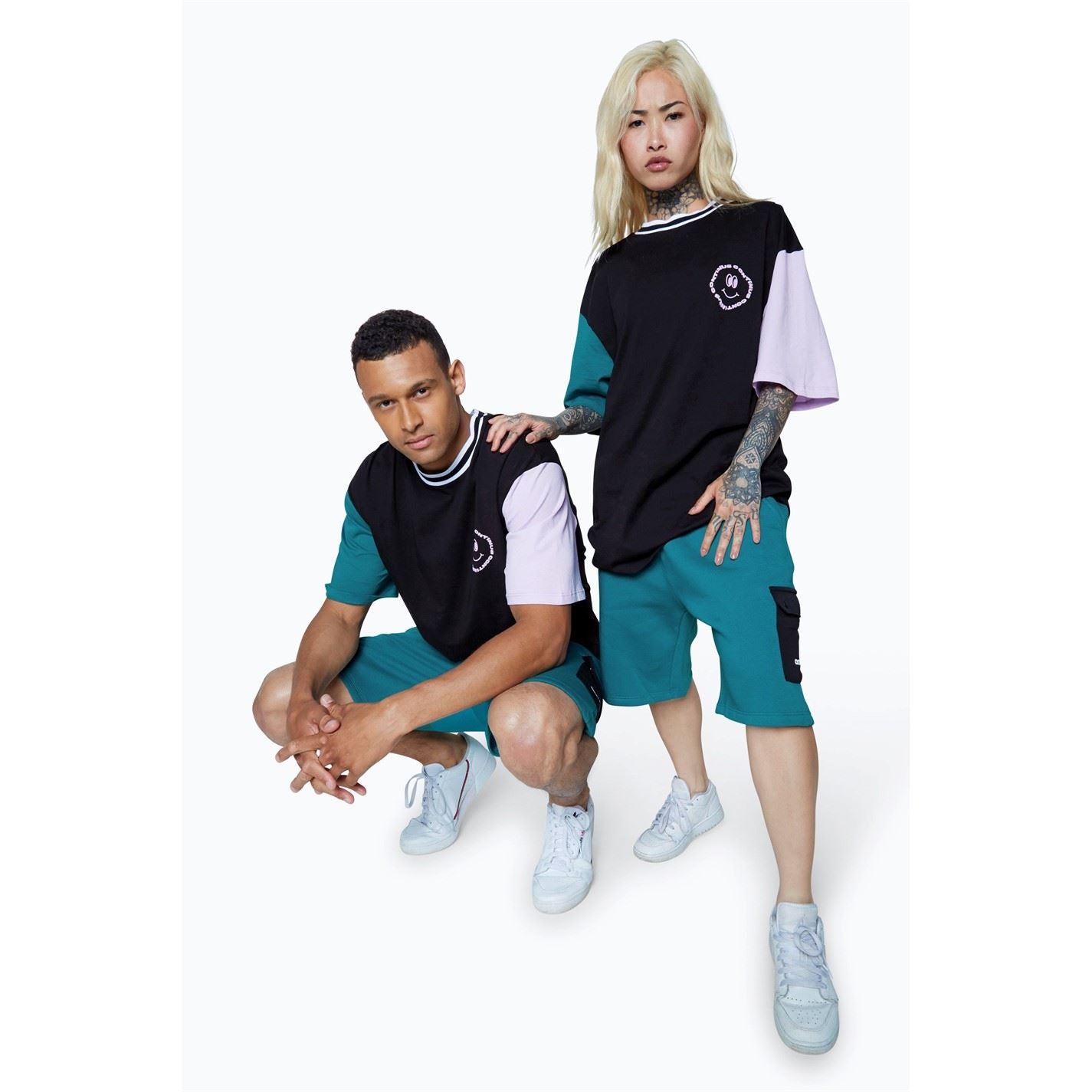 Hype Cargo Solid Patterned Shorts