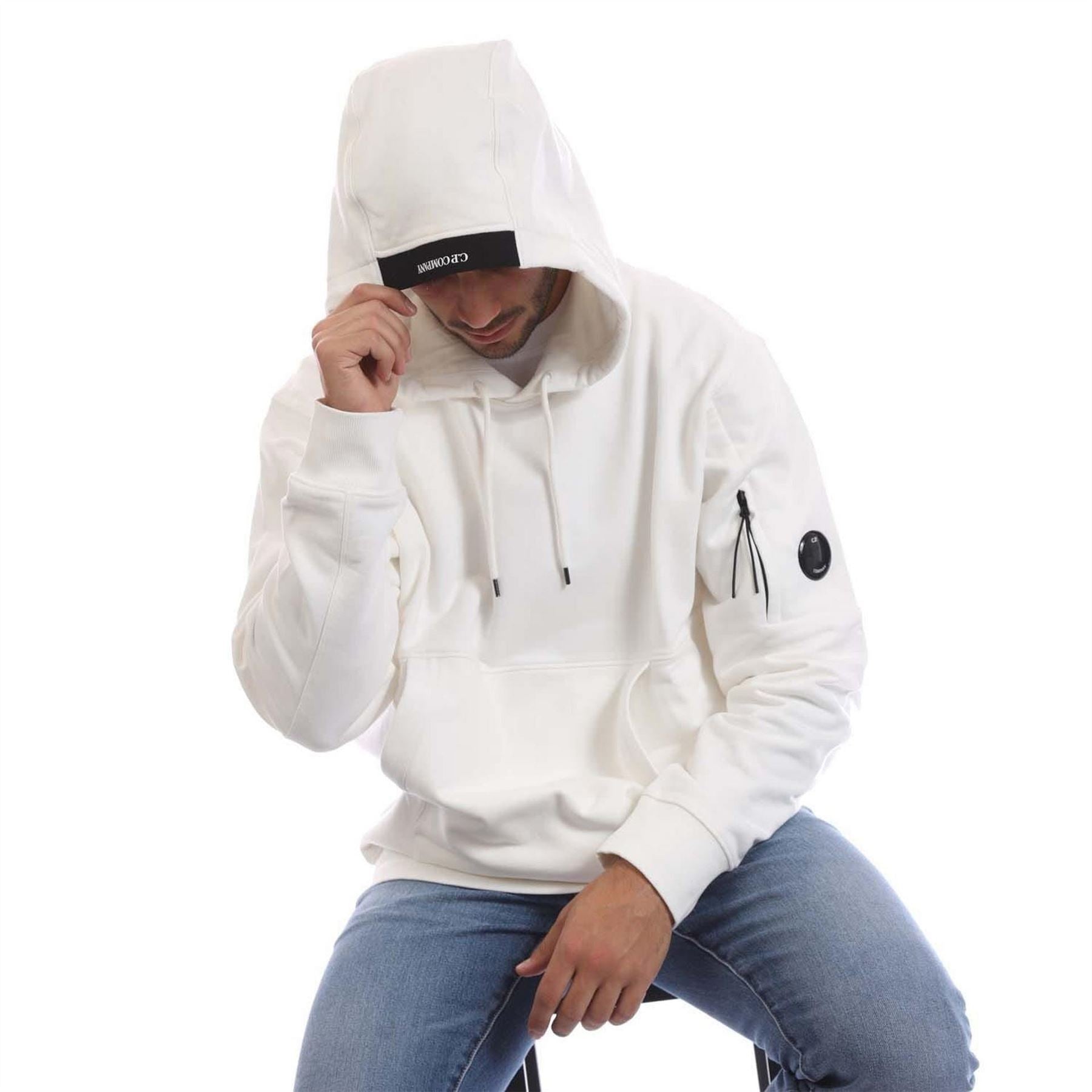 CP Company Raised Fleece Lens Hoodie