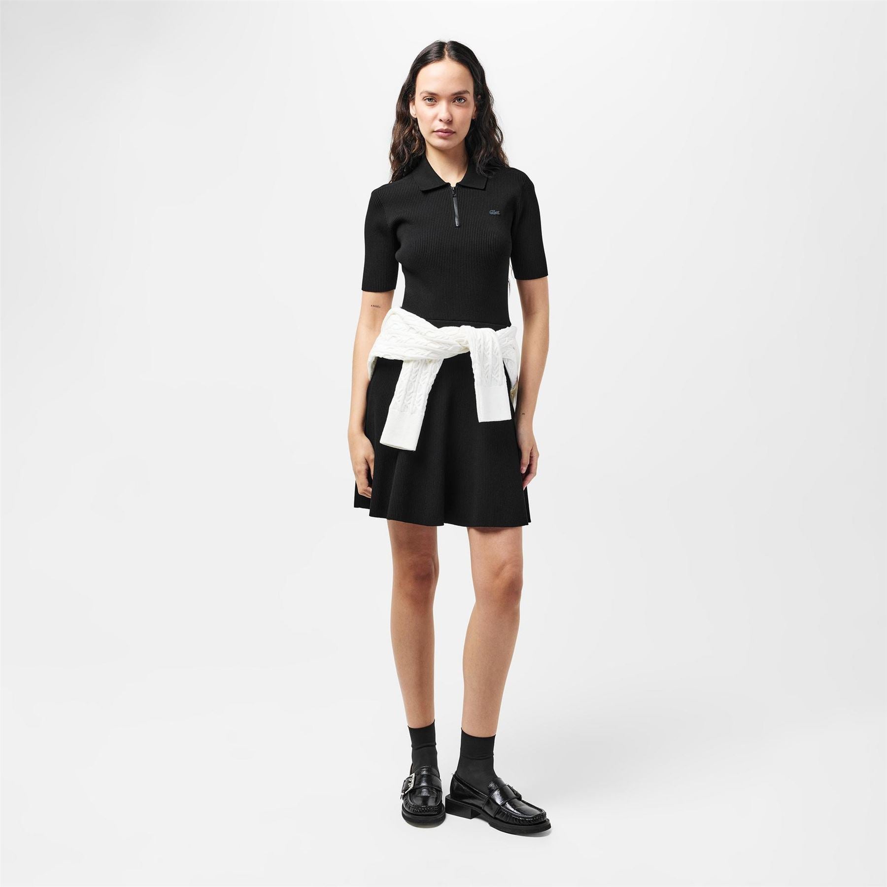 Lacoste Short Sleeve Zip Neck Robe
