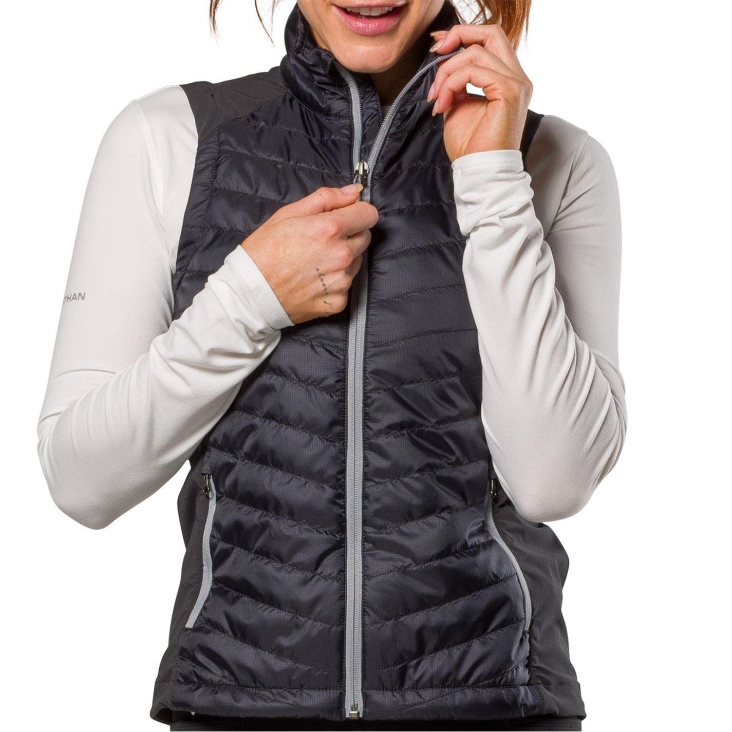 Nathan Solid Patterned Zipped Pocket Hybrid Performance Gilet