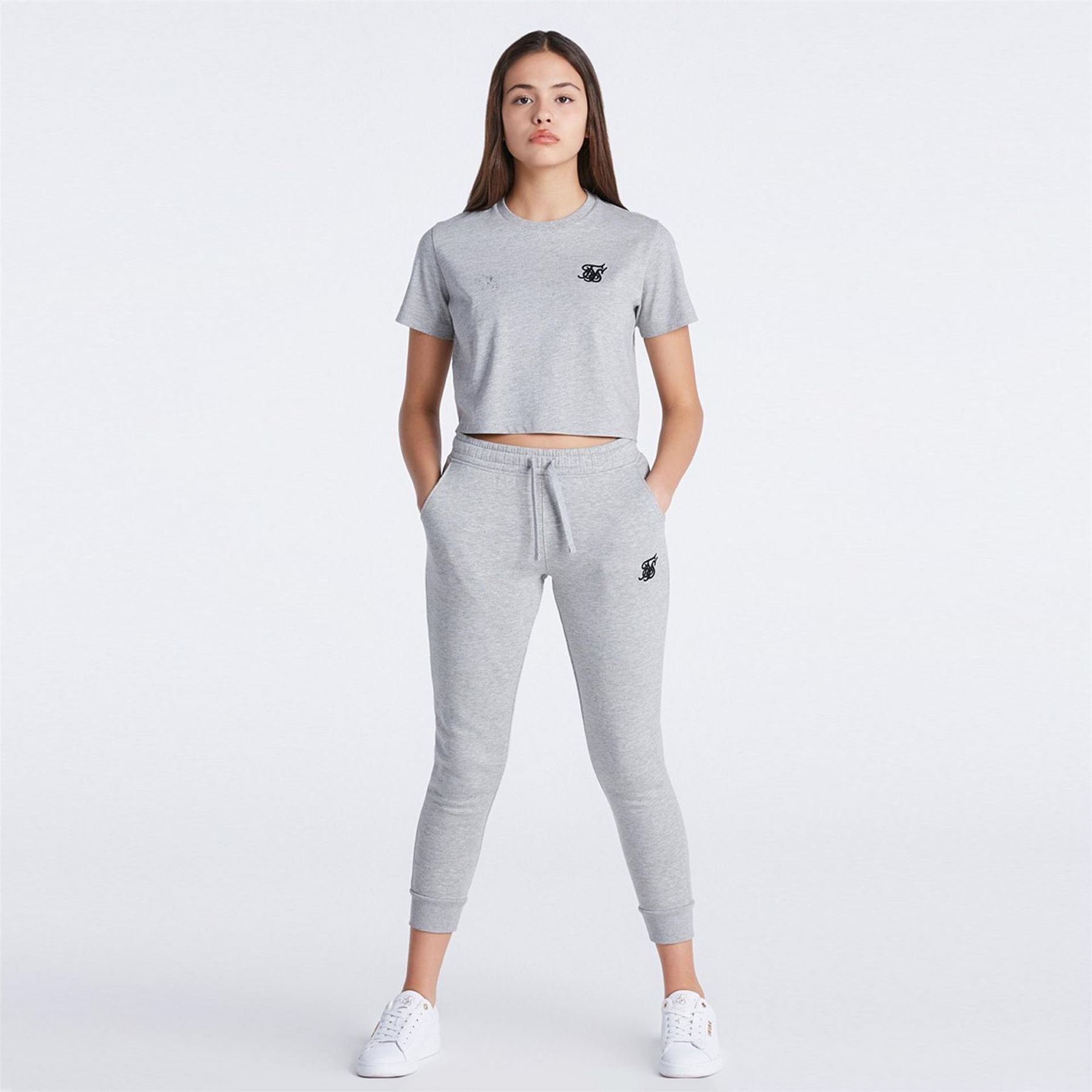 SikSilk Cropped Crew Neck Regular Fit T-Shirt