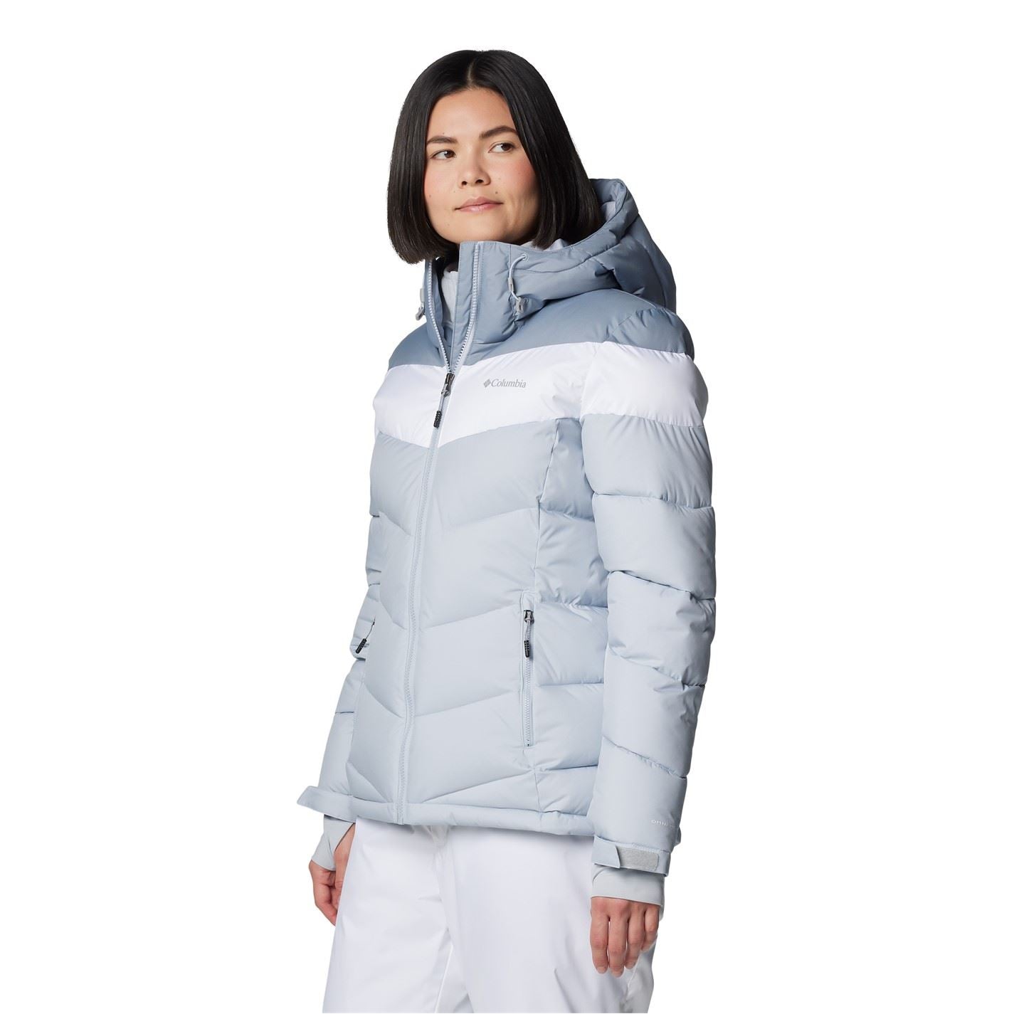Columbia Abbott Hooded Solid Patterned Ski Jacket
