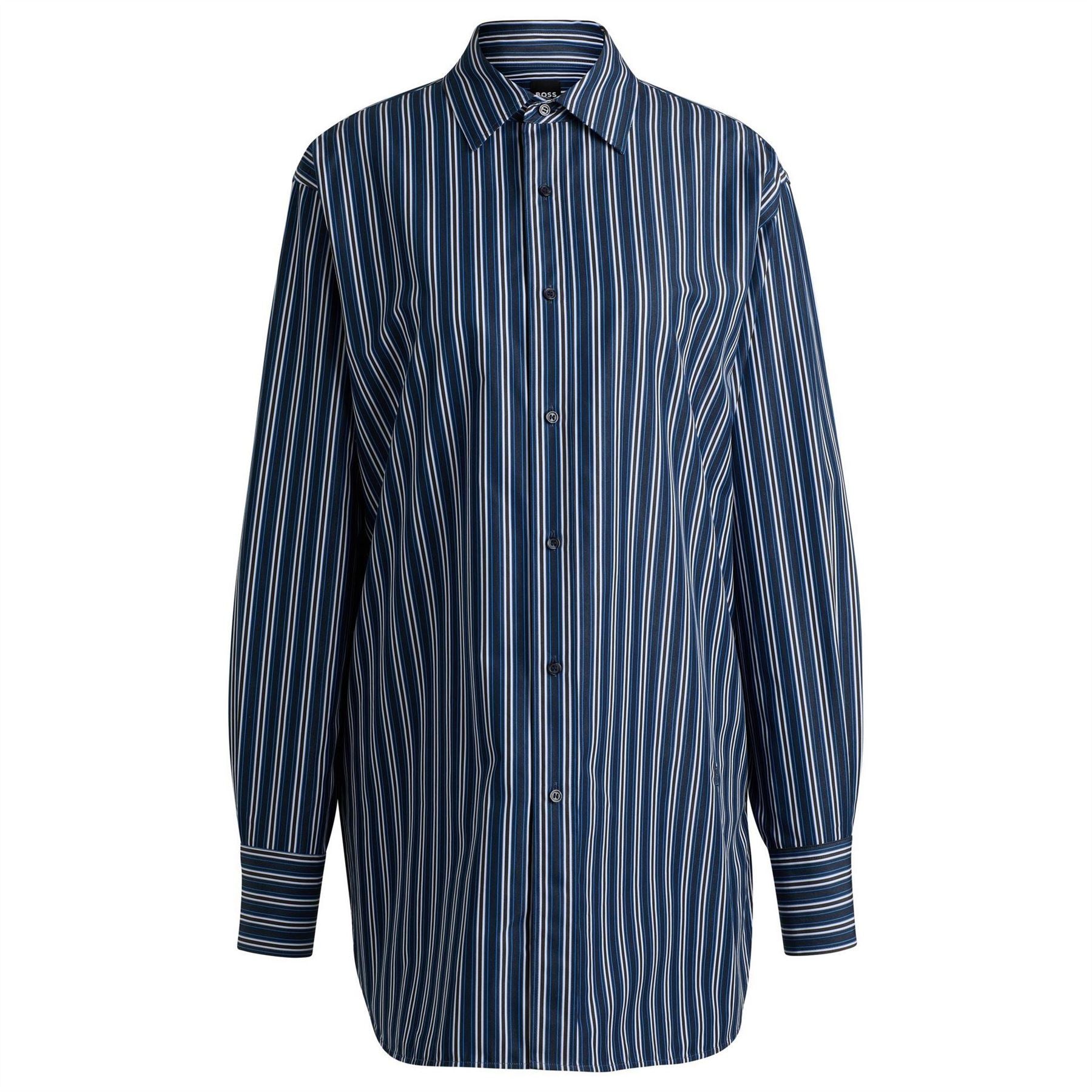 Boss Collared Neck Long Sleeve Regular Fit Shirt