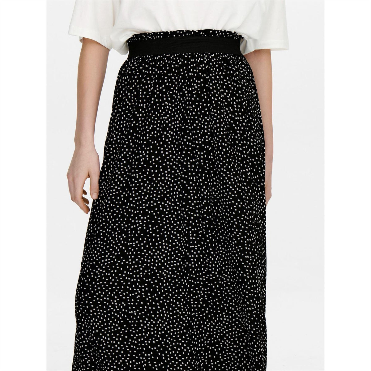 Only Maxi Polka Dot A-Line Skirt