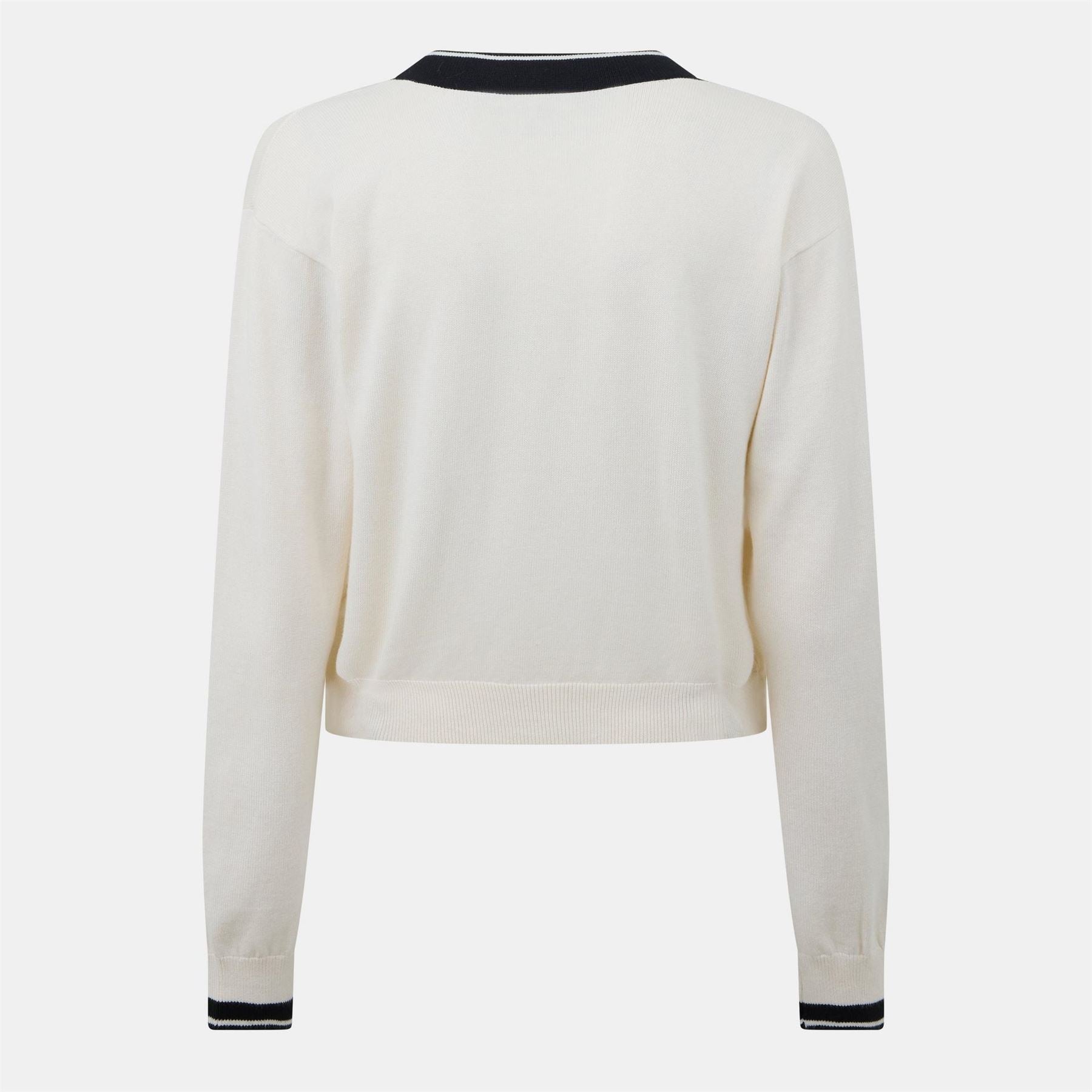 Lauren by Ralph Lauren Cropped Relaxed Fit V-Neck Sweater