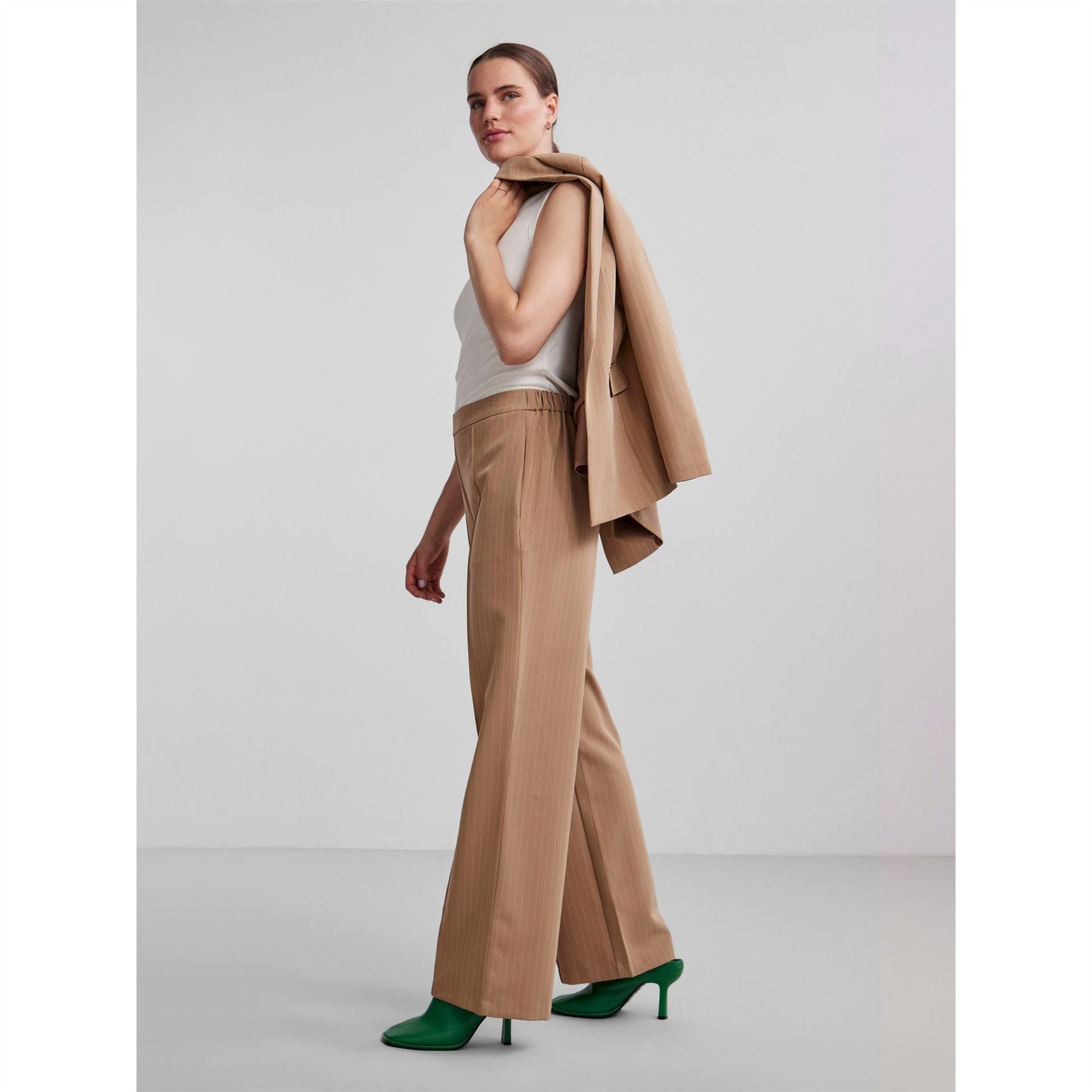Pieces High Waist Wide Straight Leg Trouser