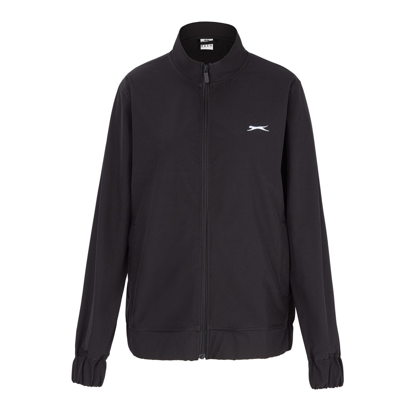 Slazenger Woven Mock Neck Elasticated Cuff Track Jacket