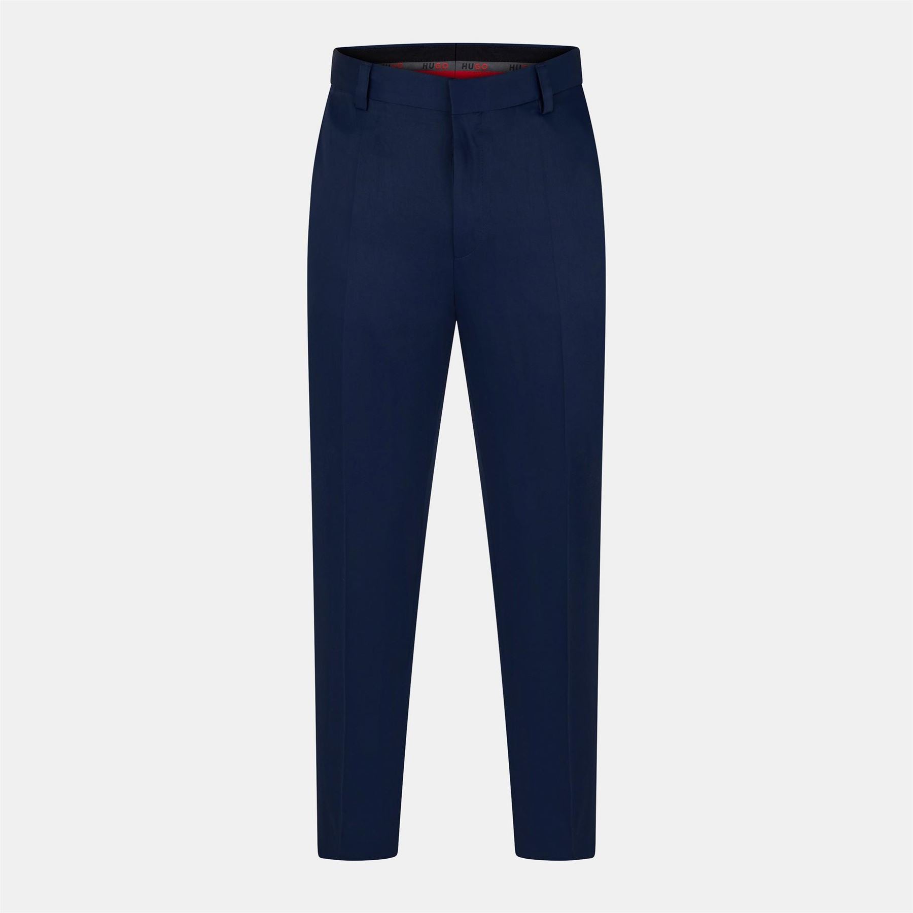 Hugo Teagan231x Solid Patterned Straight Trousers