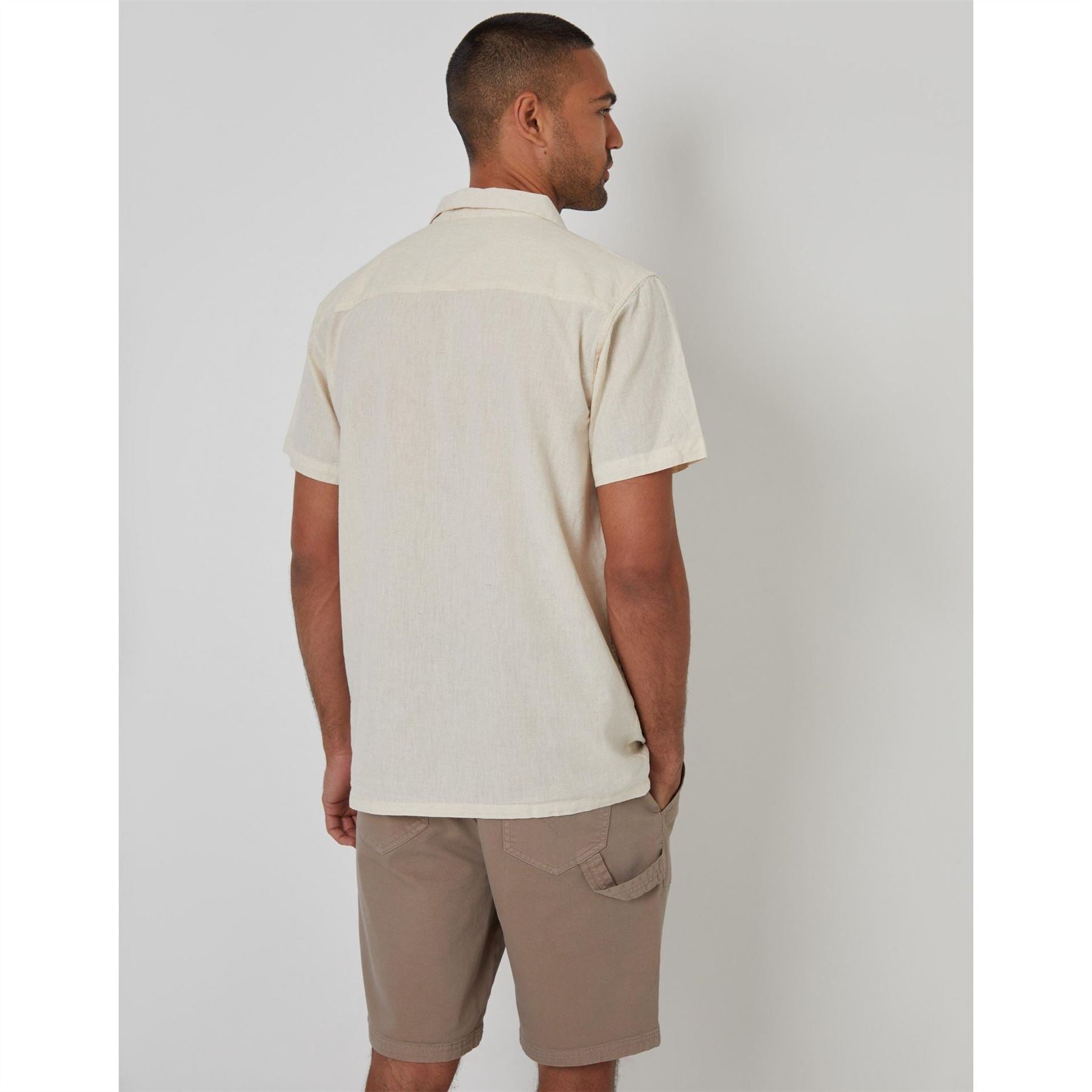 Threadbare Regular Fit Short Sleeve Point Collar Shirt