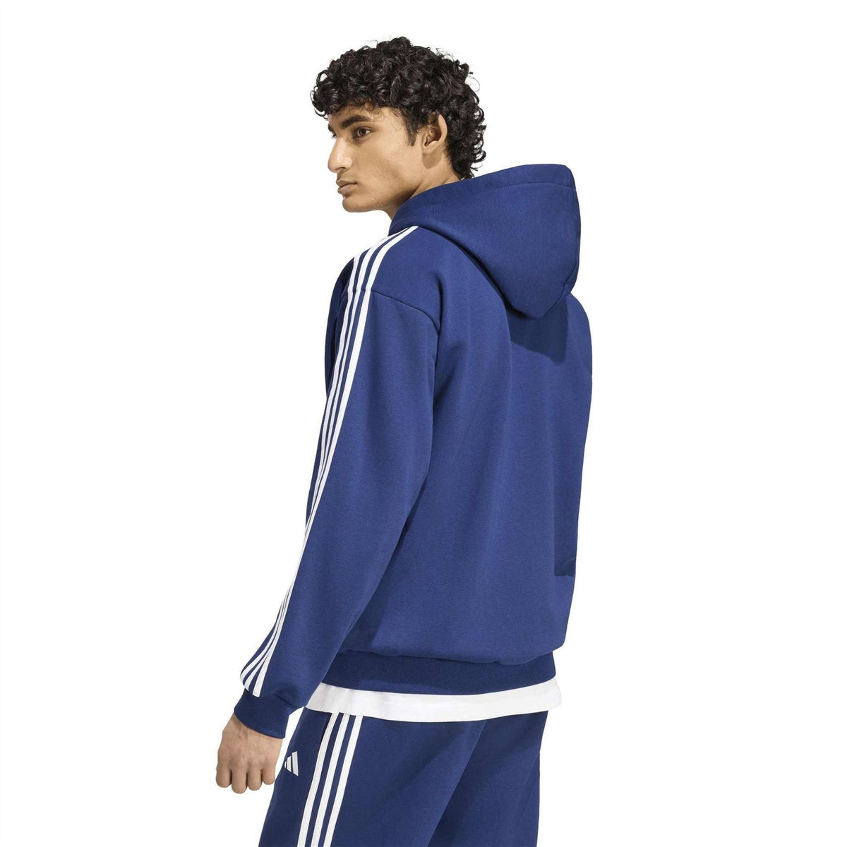 adidas Fleece Tapered Cuff 3 Stripes Joggers M