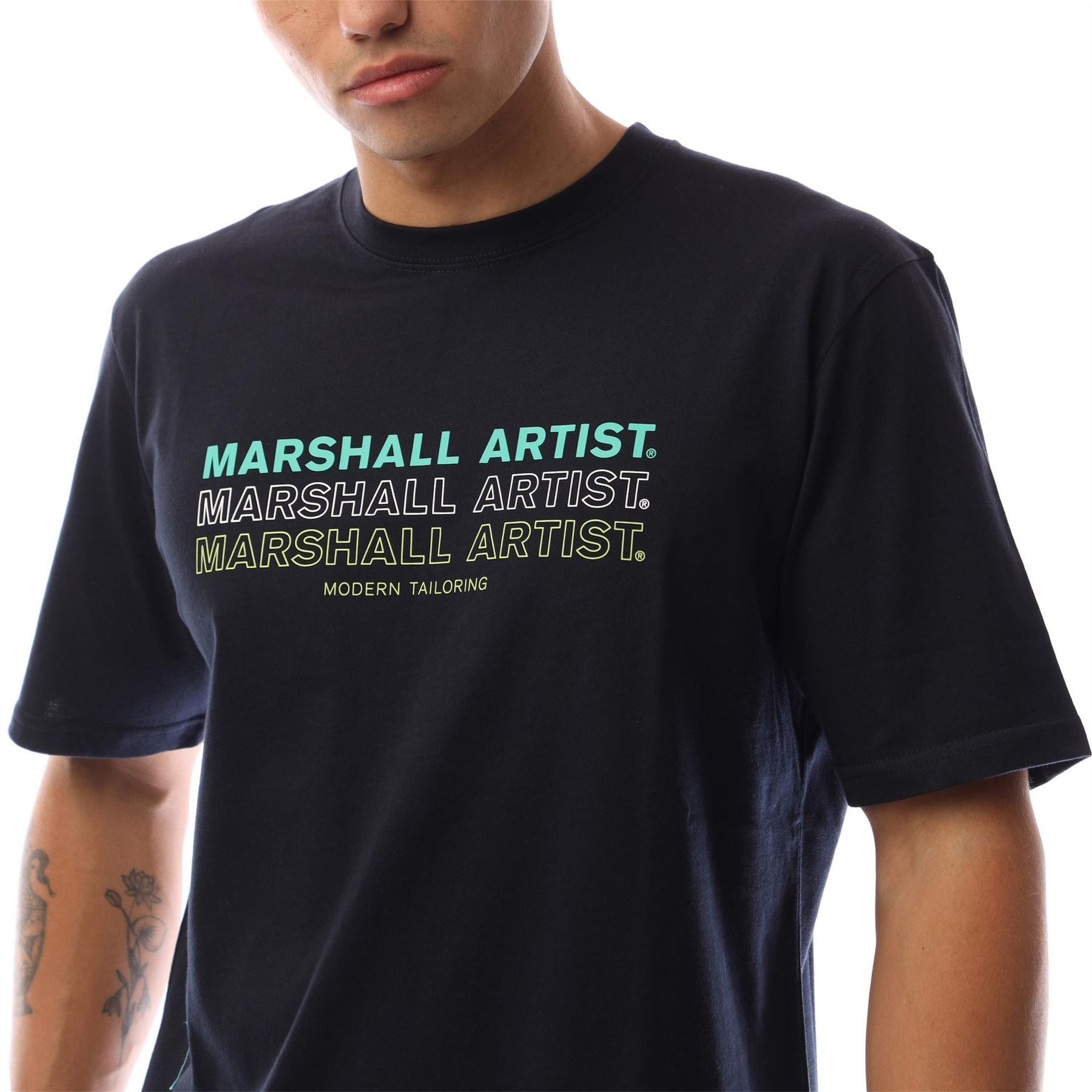 Marshall Artist Printed Logo Crew Neck Short Sleeve Jersey T-Shirt