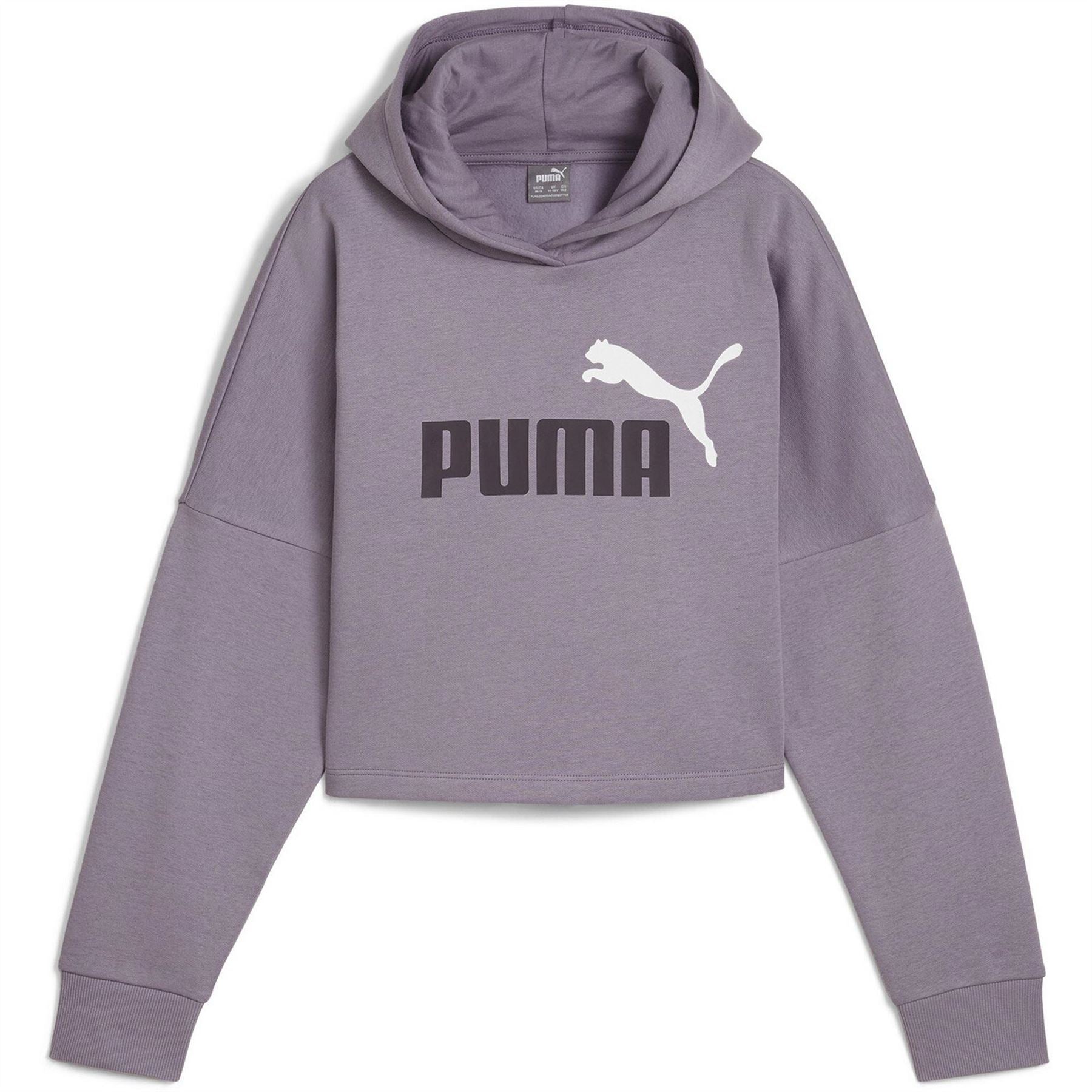 Puma Logo Cropped Hoodie G Hoody Unisex Kids