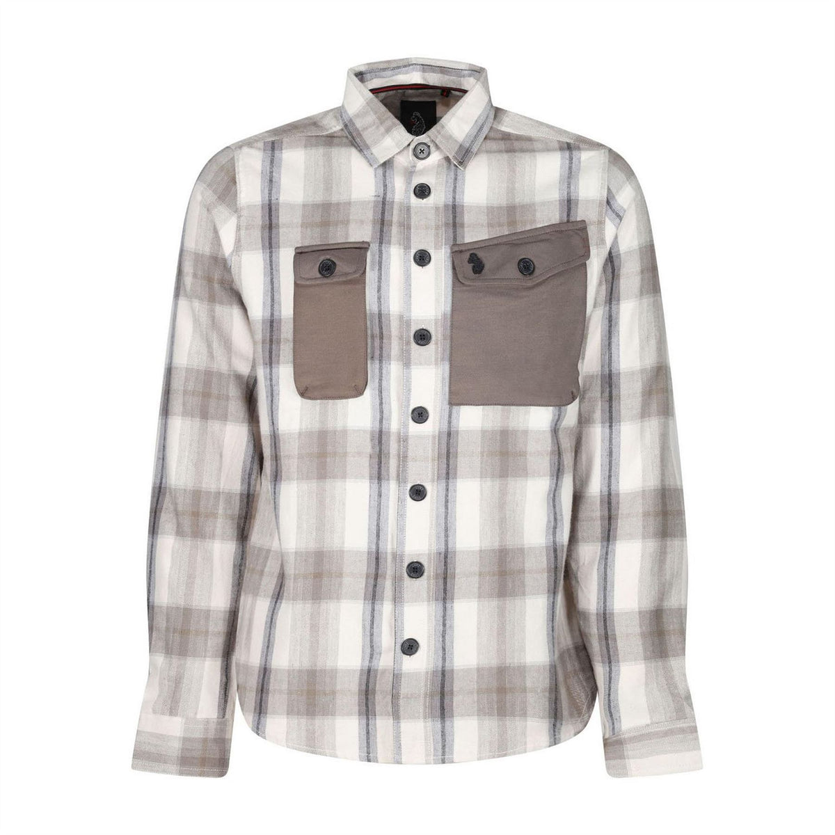 Luke Johnny Mase 2 Plaid Snap Button Overshirt with Chest Pocket