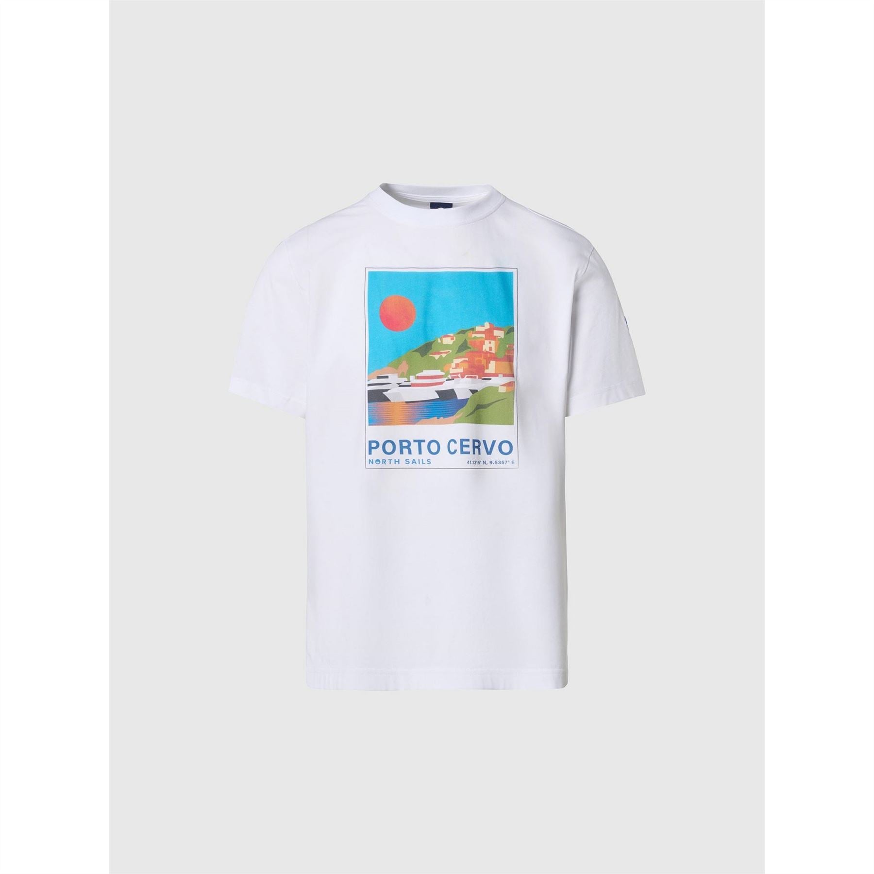 North Sails Geographic Print Crew Neck Regular Fit T-Shirt