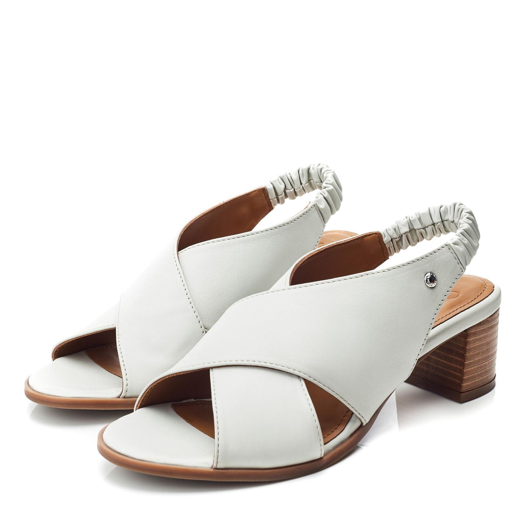 Moda in Pelle Block Heel Court Shoes