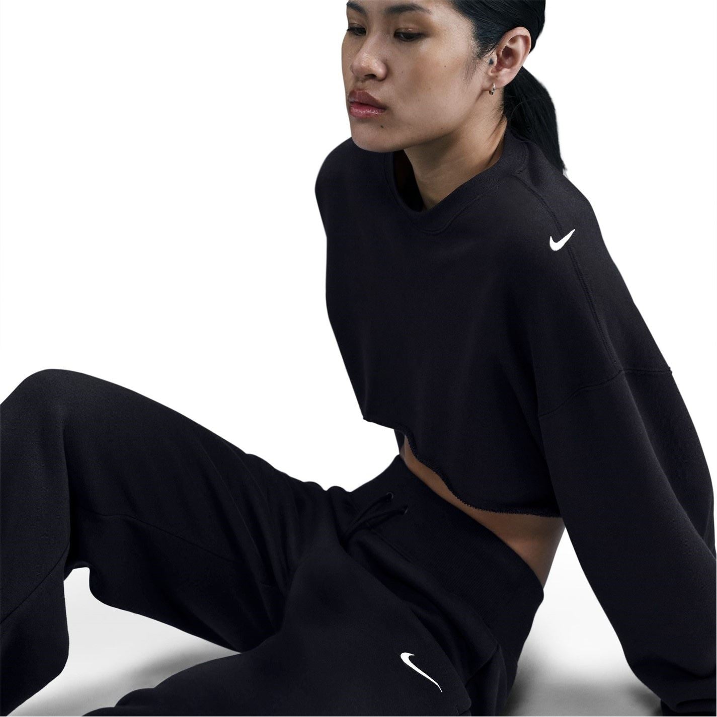 Nike Womens Sportswear Phoenix Fleece High Waisted Wide Leg Sweatpants