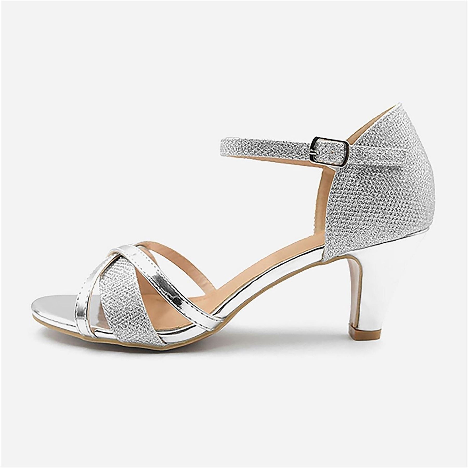 Wheres That From Artemis Metallic Open Toe Stiletto Heel Sandals