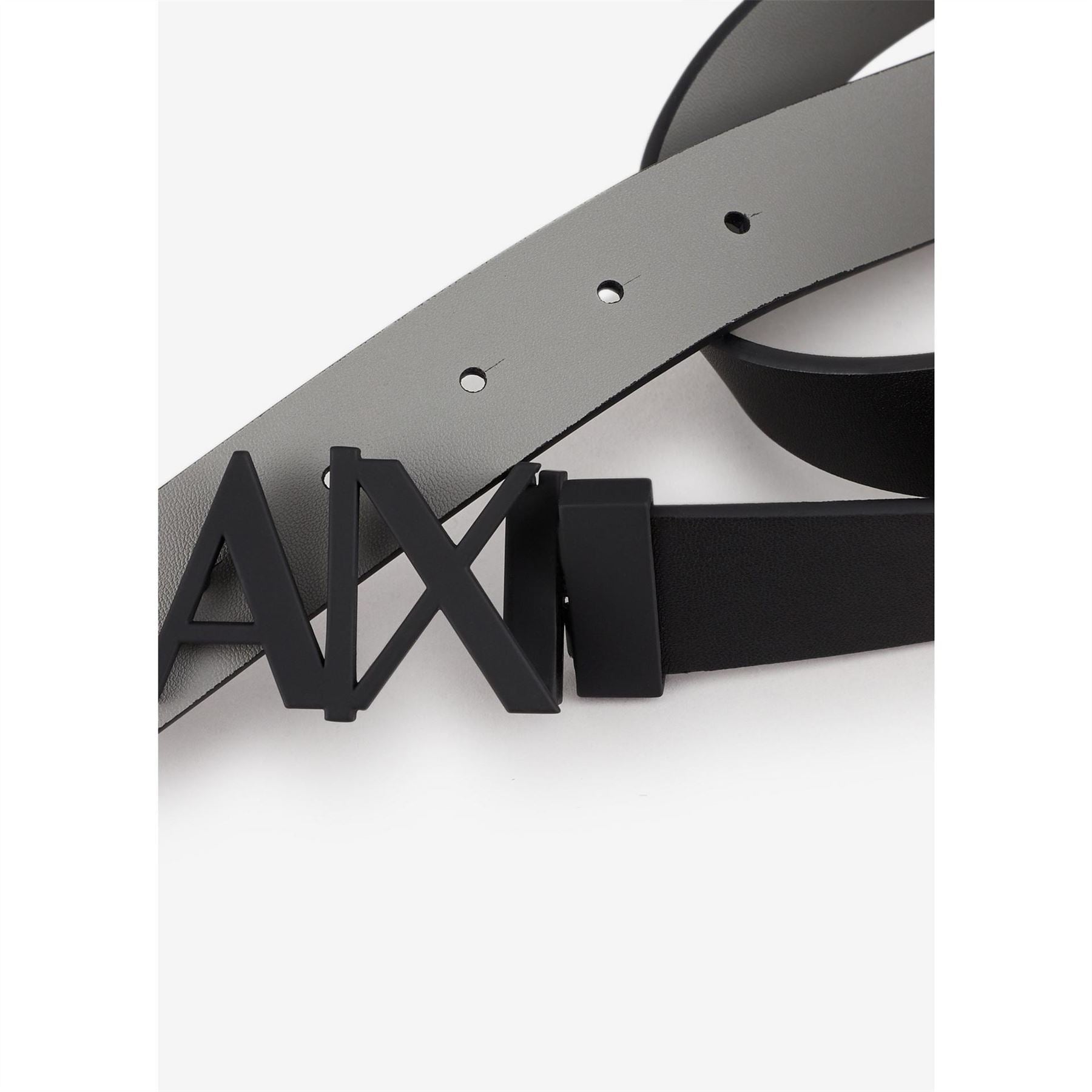 Armani Exchange Cut Out Large Logo Belt